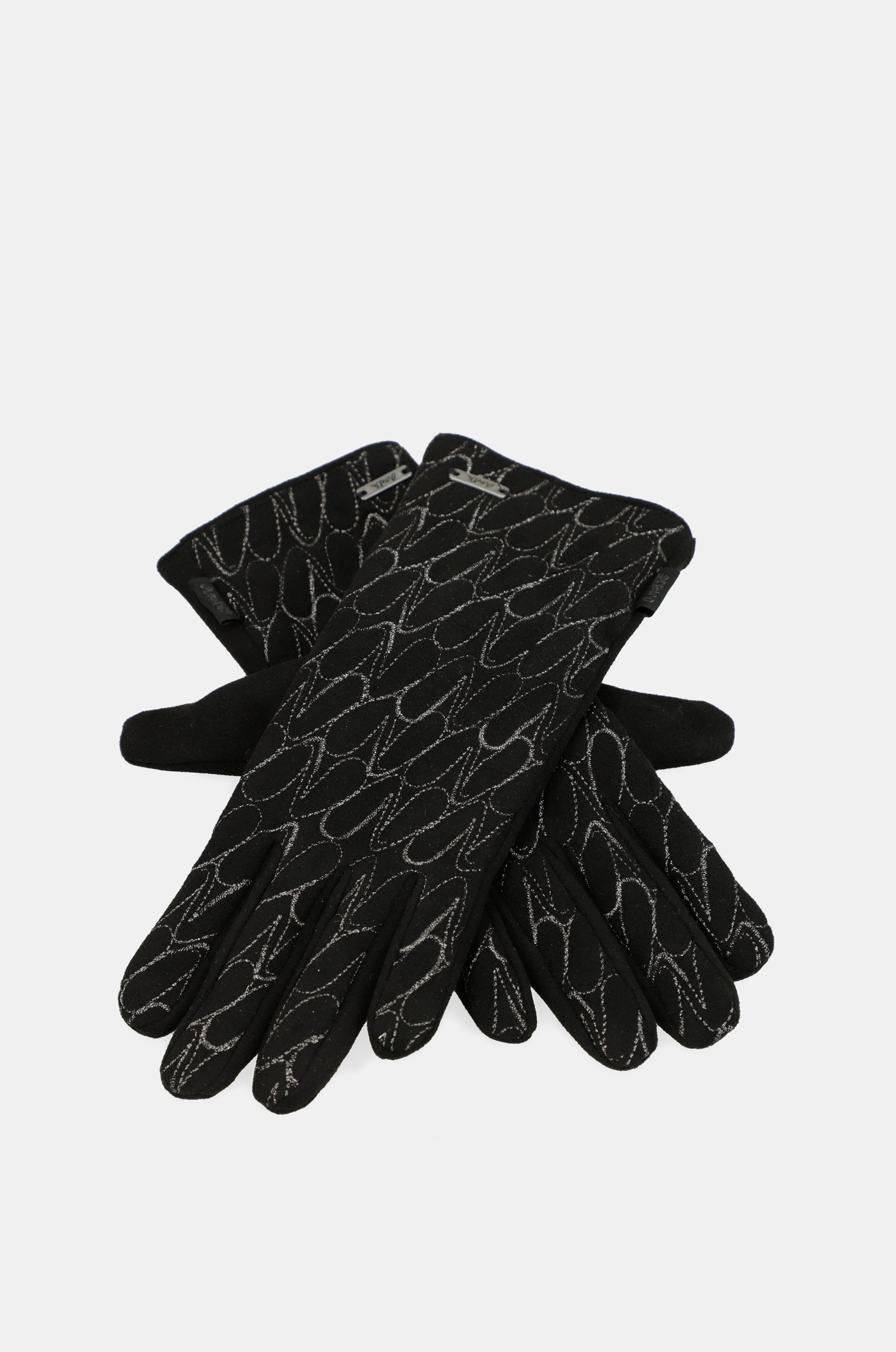 Schwarze Handschuhe mit Anekke-Logo