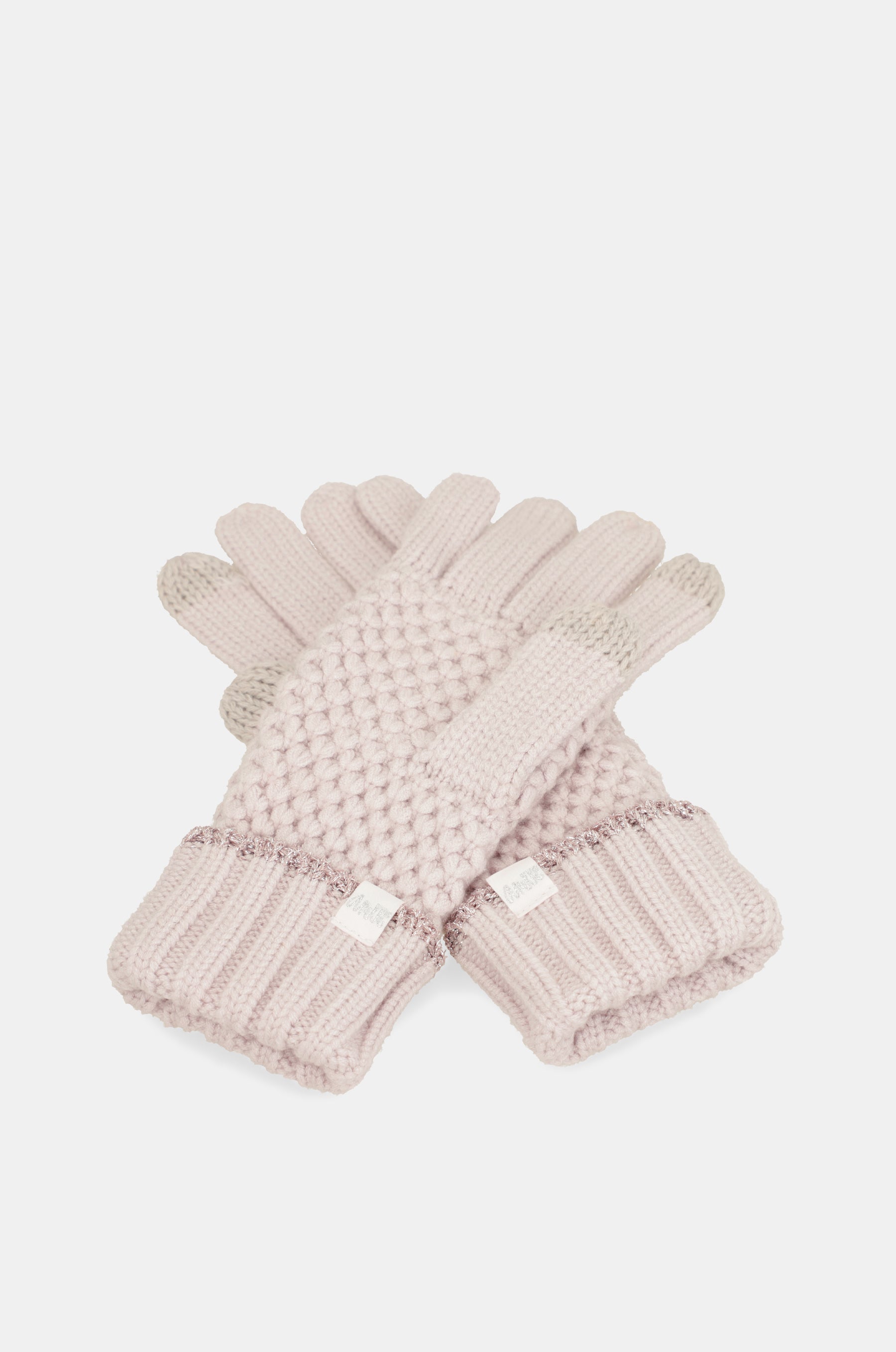 Rosa Strickhandschuhe