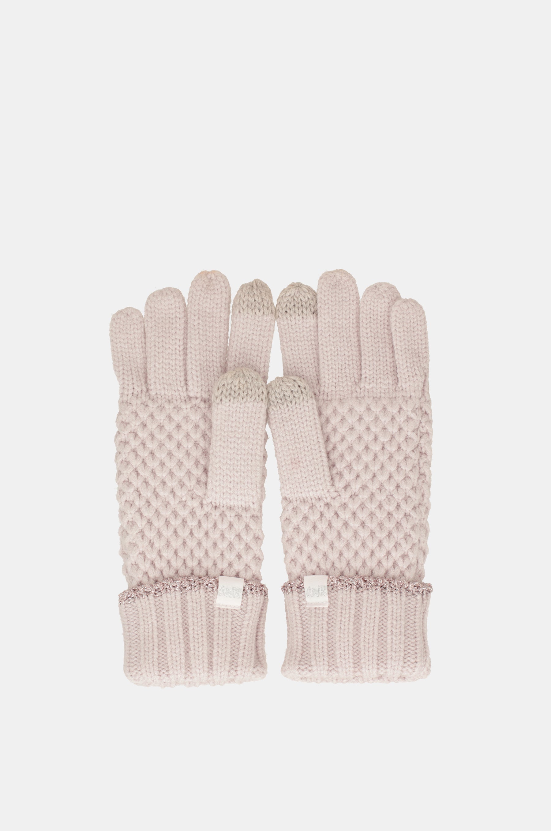 Rosa Strickhandschuhe