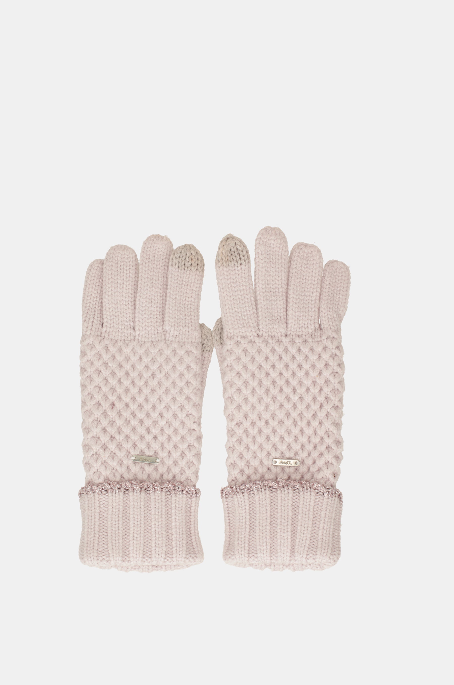 Rosa Strickhandschuhe
