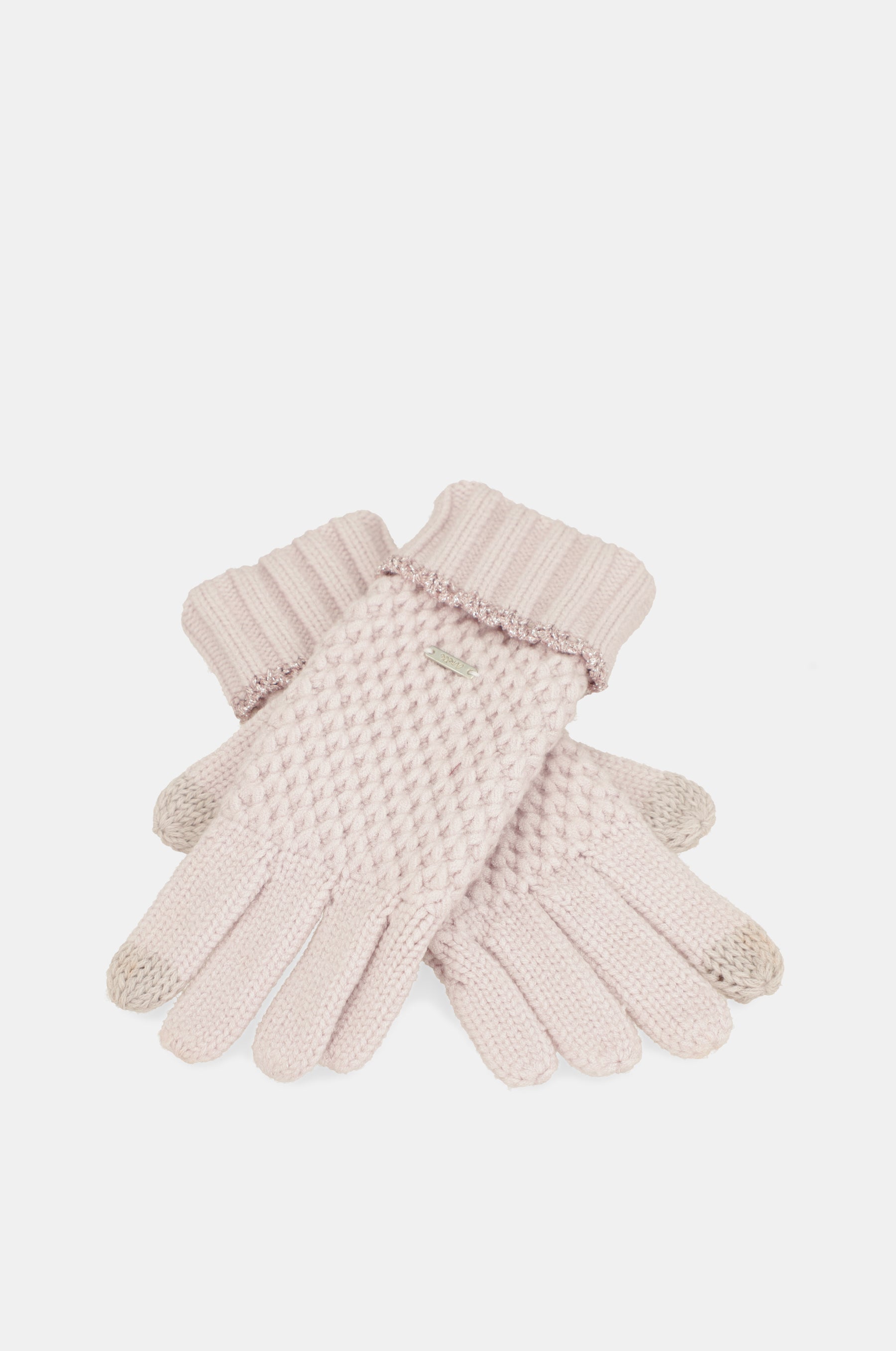 Rosa Strickhandschuhe