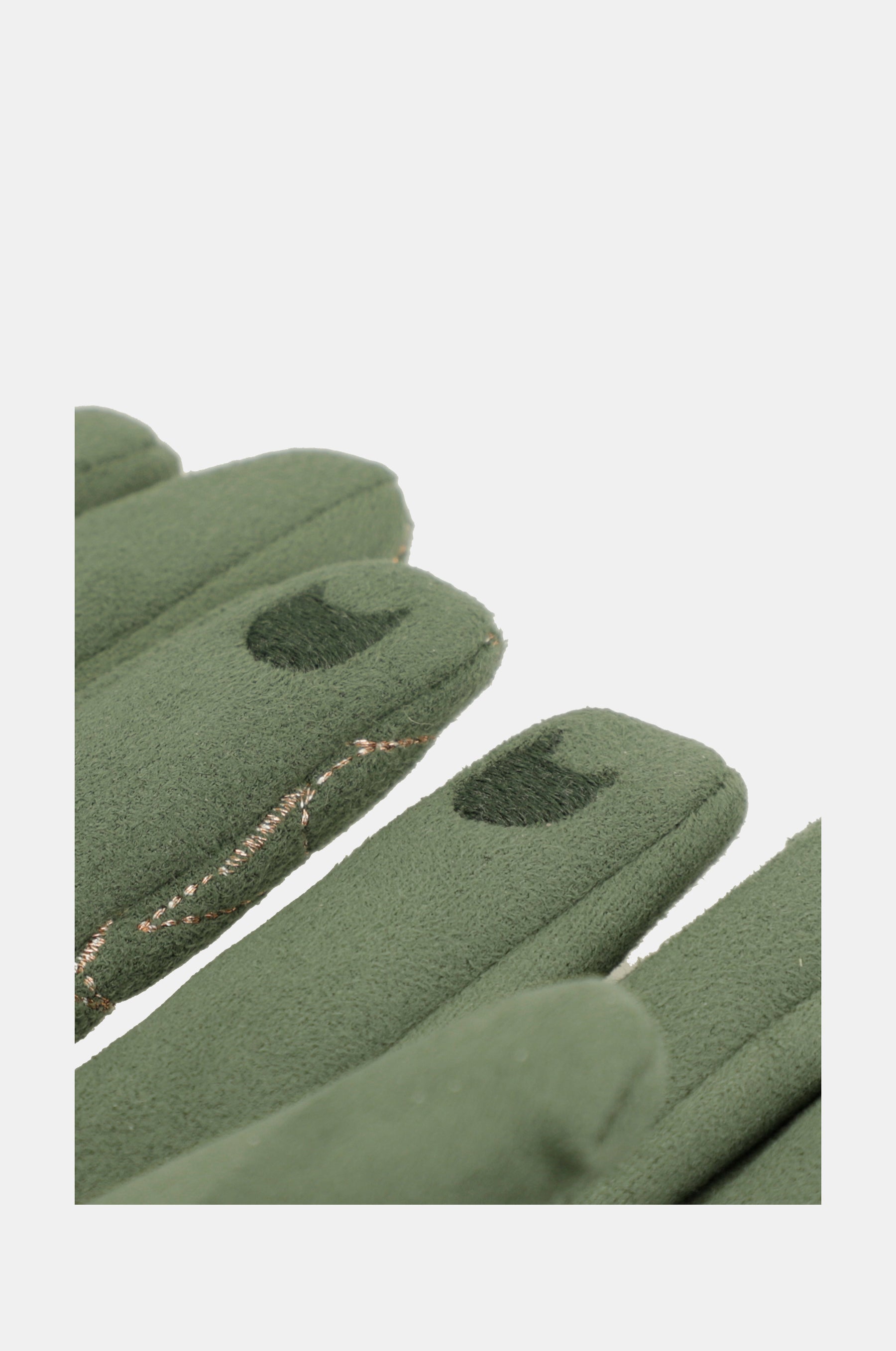 Grüne Handschuhe mit Anekke-Logo