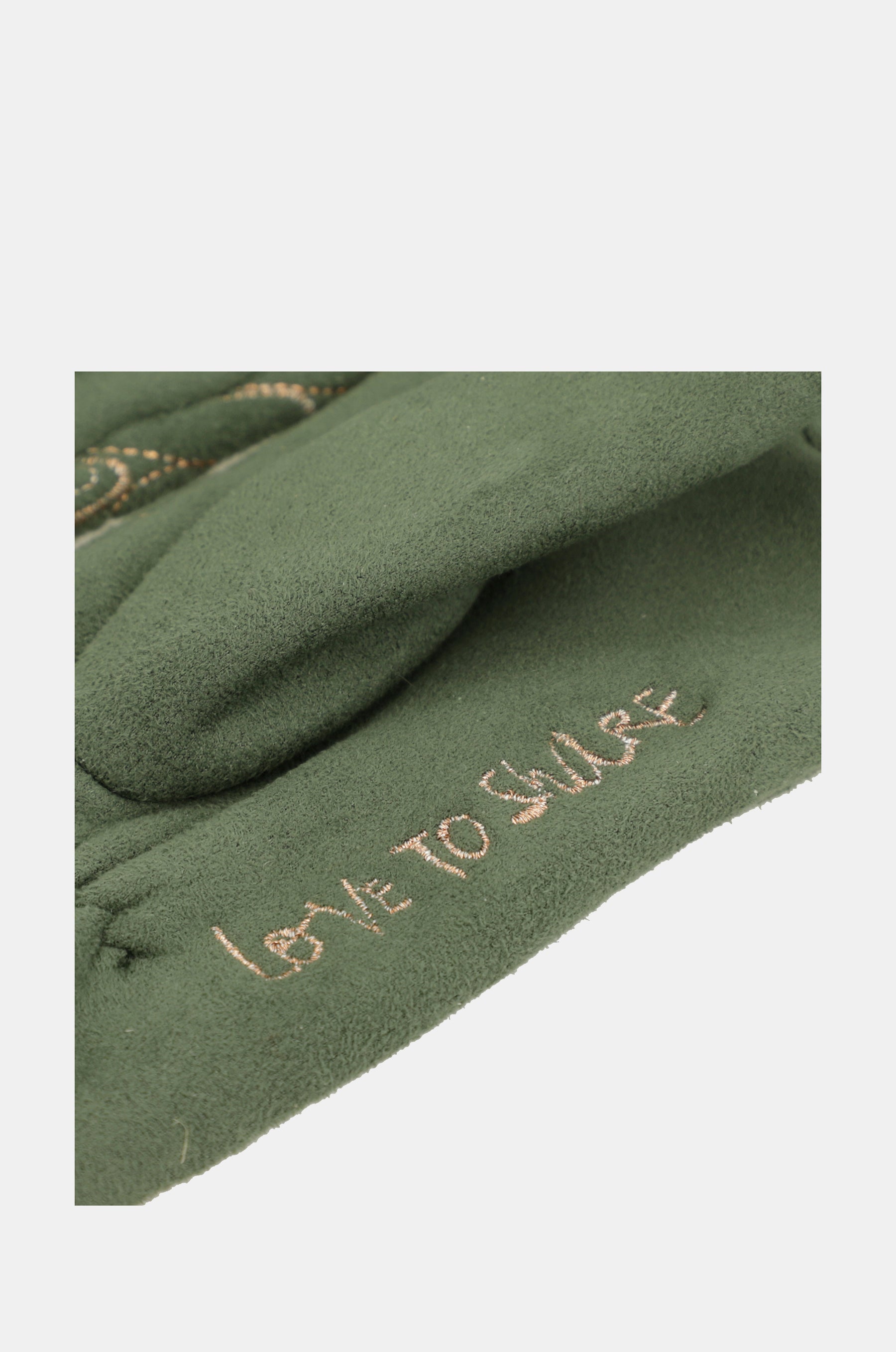 Grüne Handschuhe mit Anekke-Logo