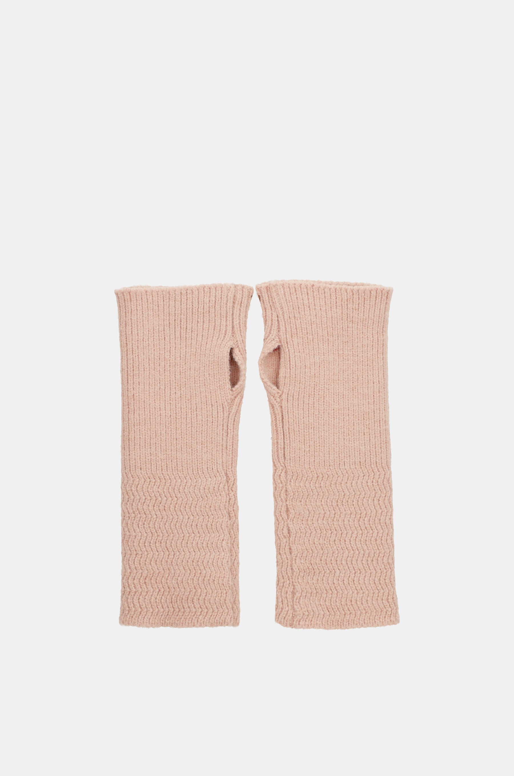 Beige Strickhandschuhe