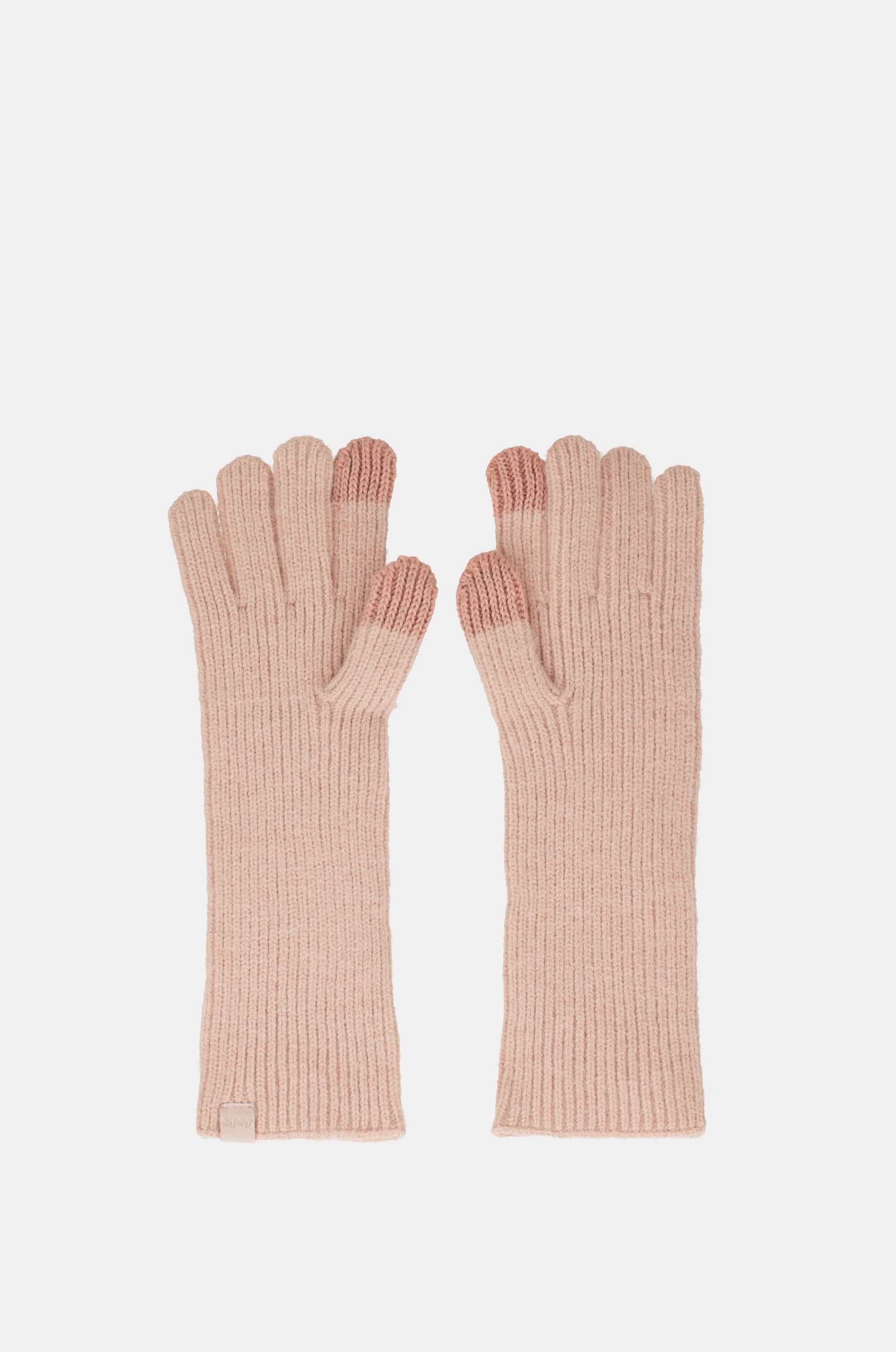 Beige Strickhandschuhe