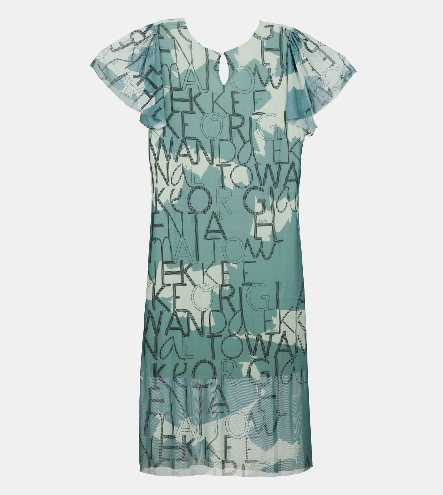 Grünes Kurzarmkleid