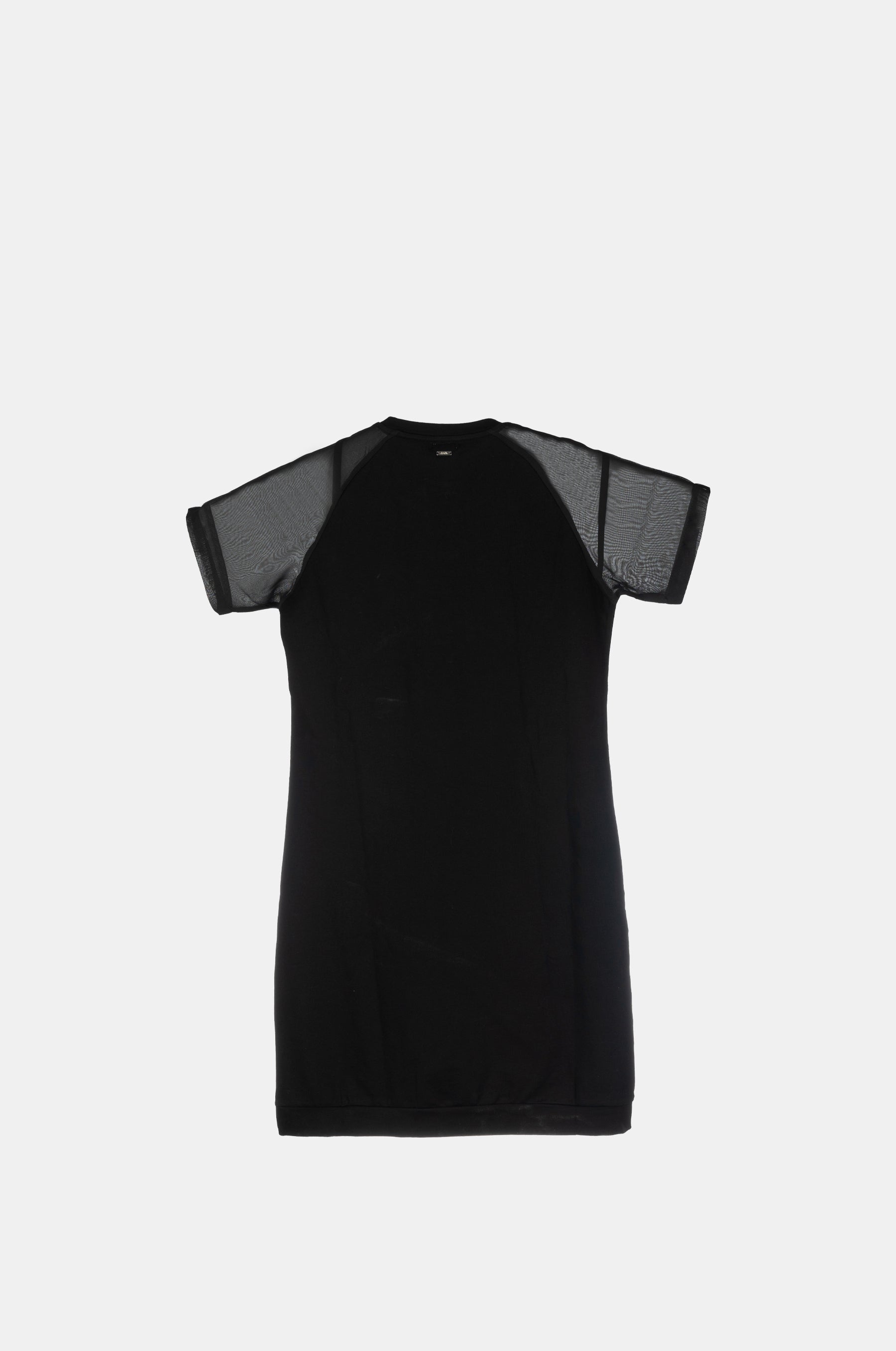 Schwarzes Kurzarmkleid