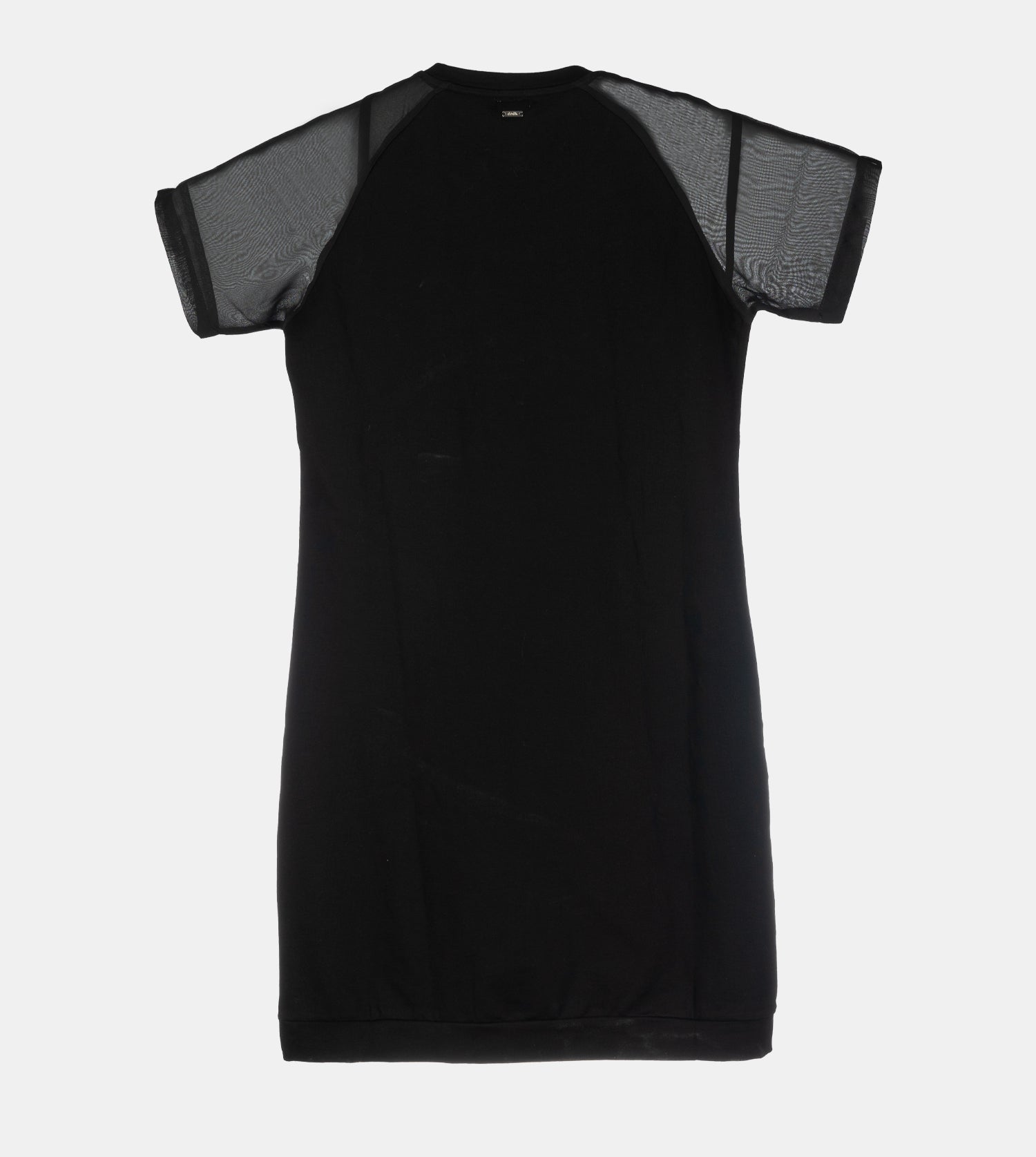 Schwarzes Kurzarmkleid