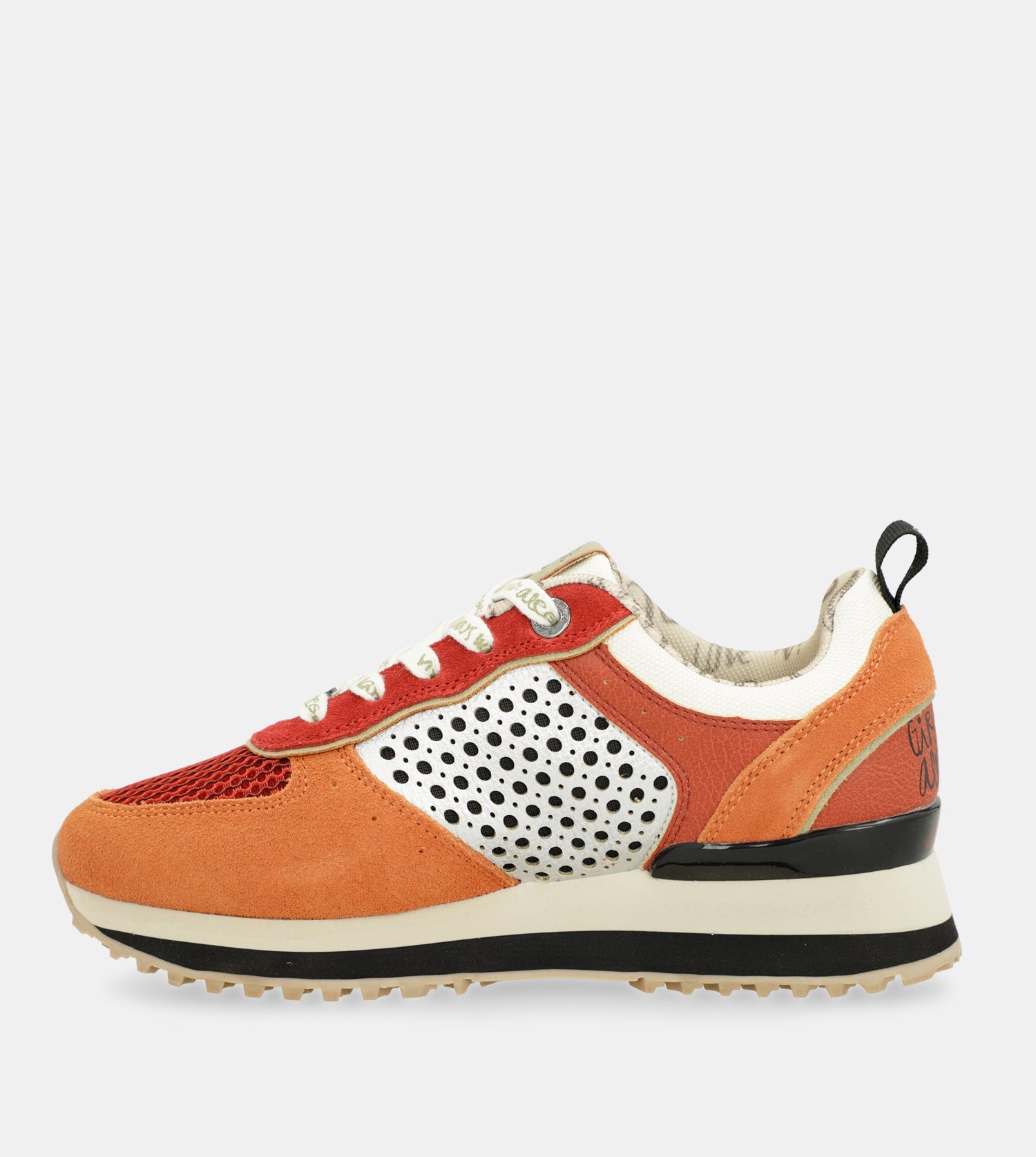 Rote Plattform-Sneakers