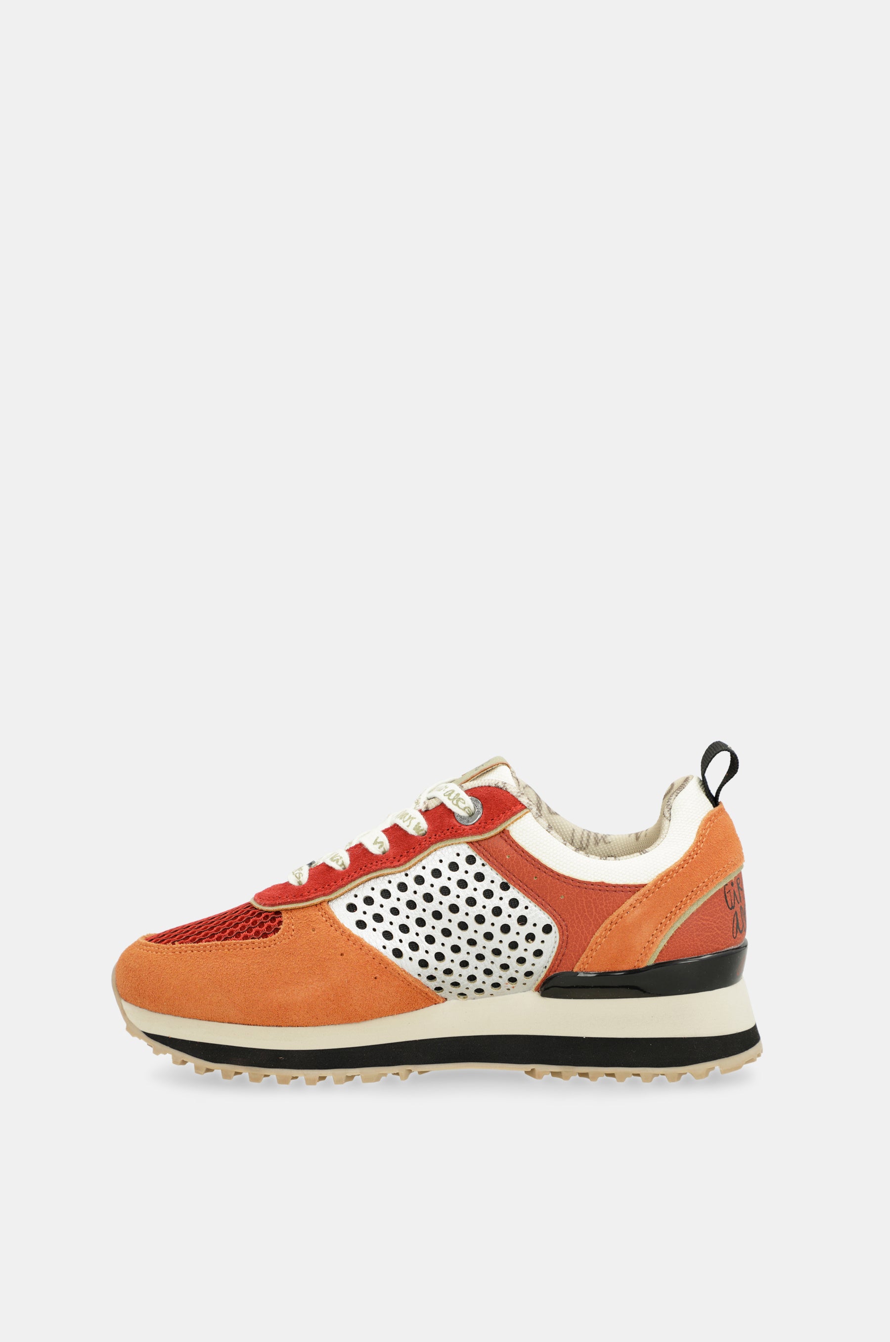 Rote Plattform-Sneakers