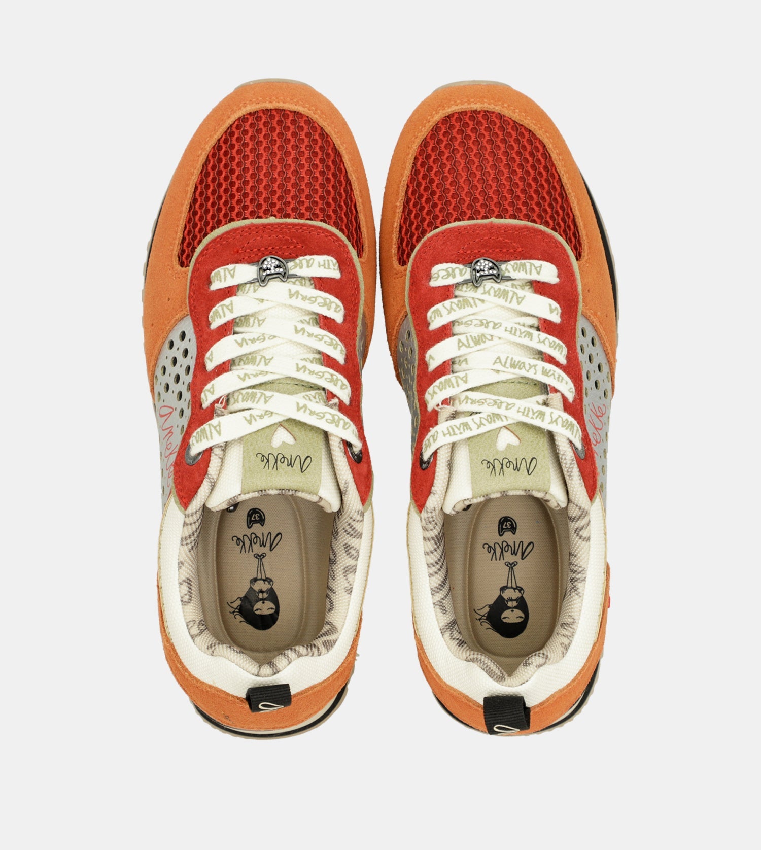 Rote Plattform-Sneakers