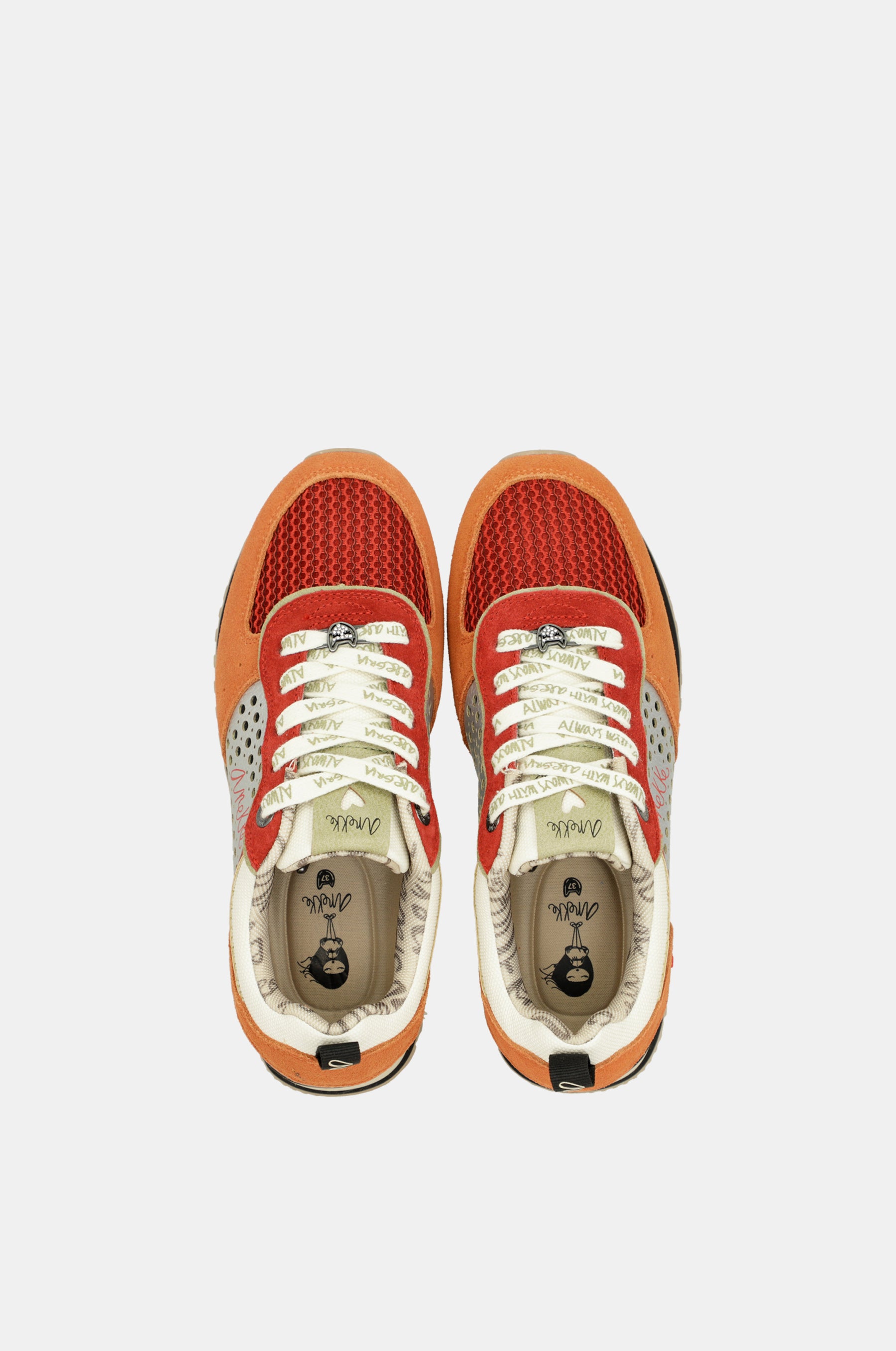 Rote Plattform-Sneakers
