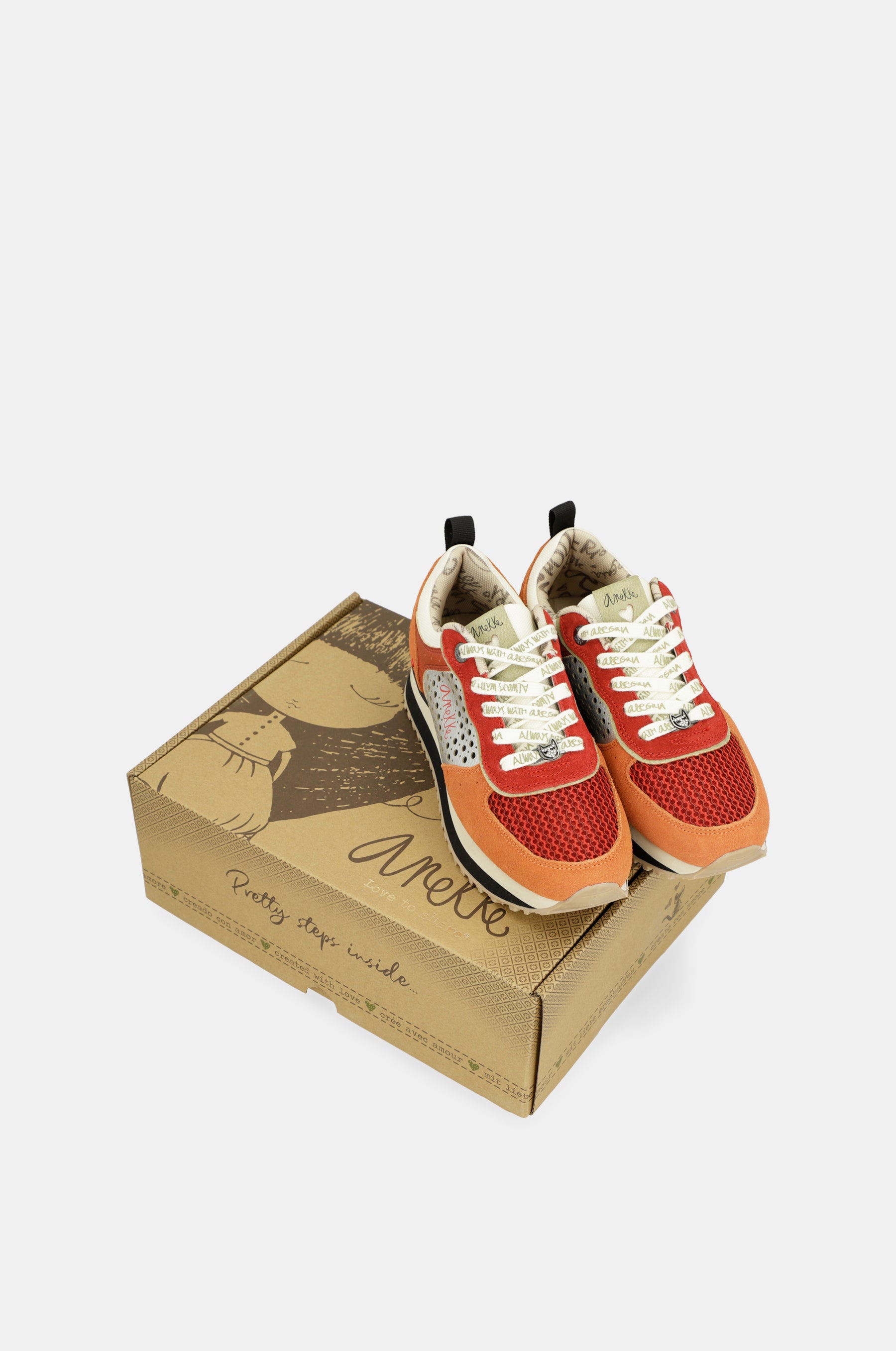 Rote Plattform-Sneakers