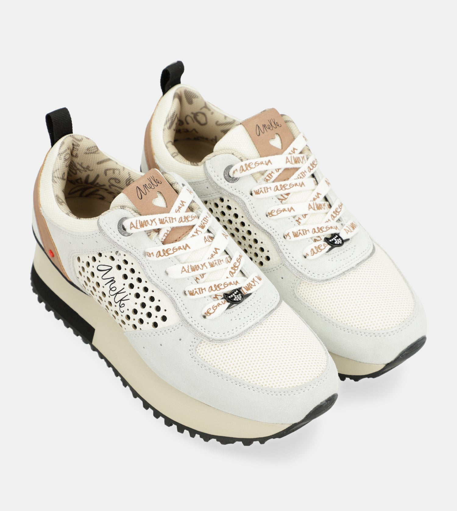 Graue Plattform-Sneakers