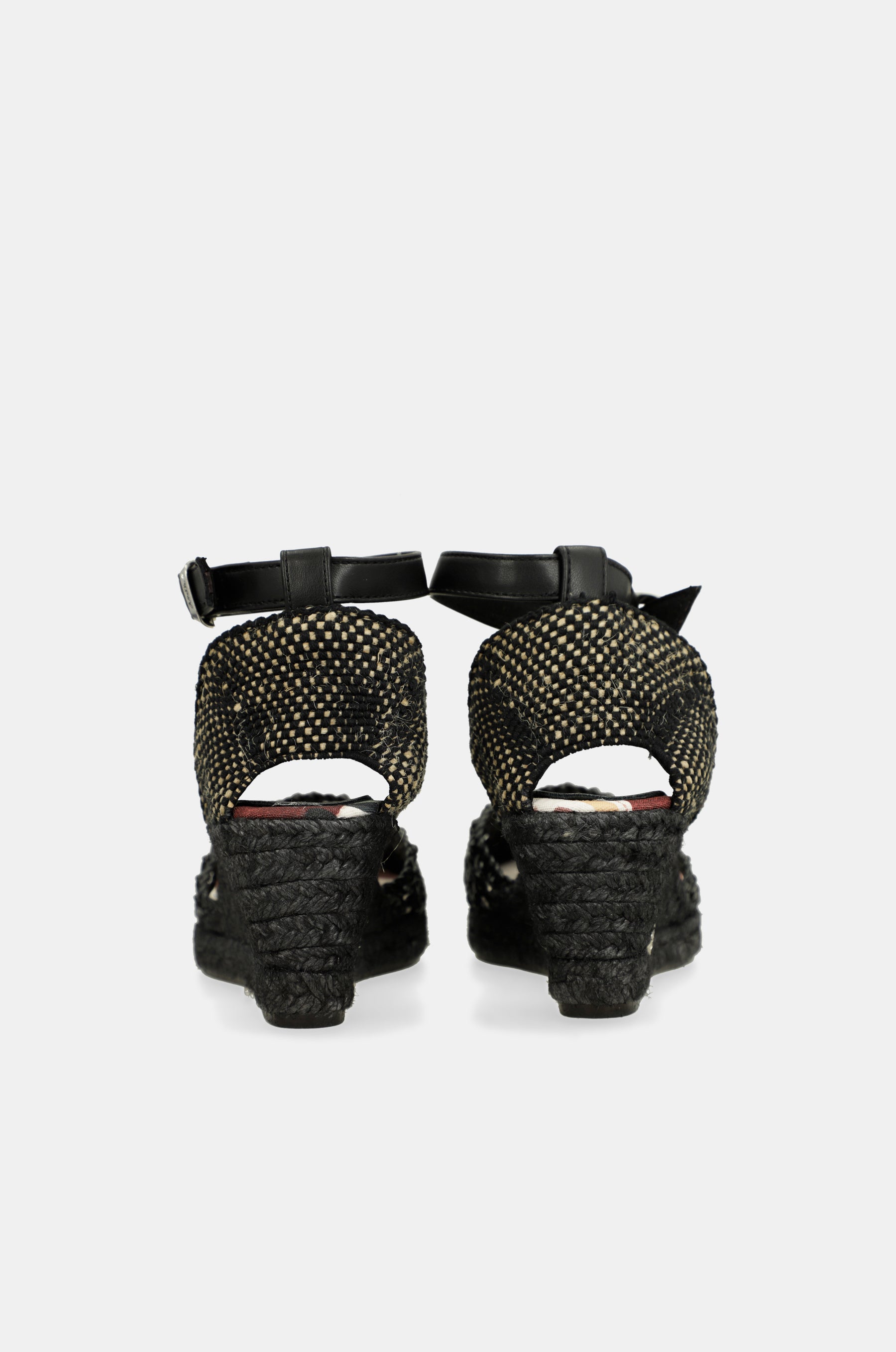 Schwarze Keilsandalen Alma