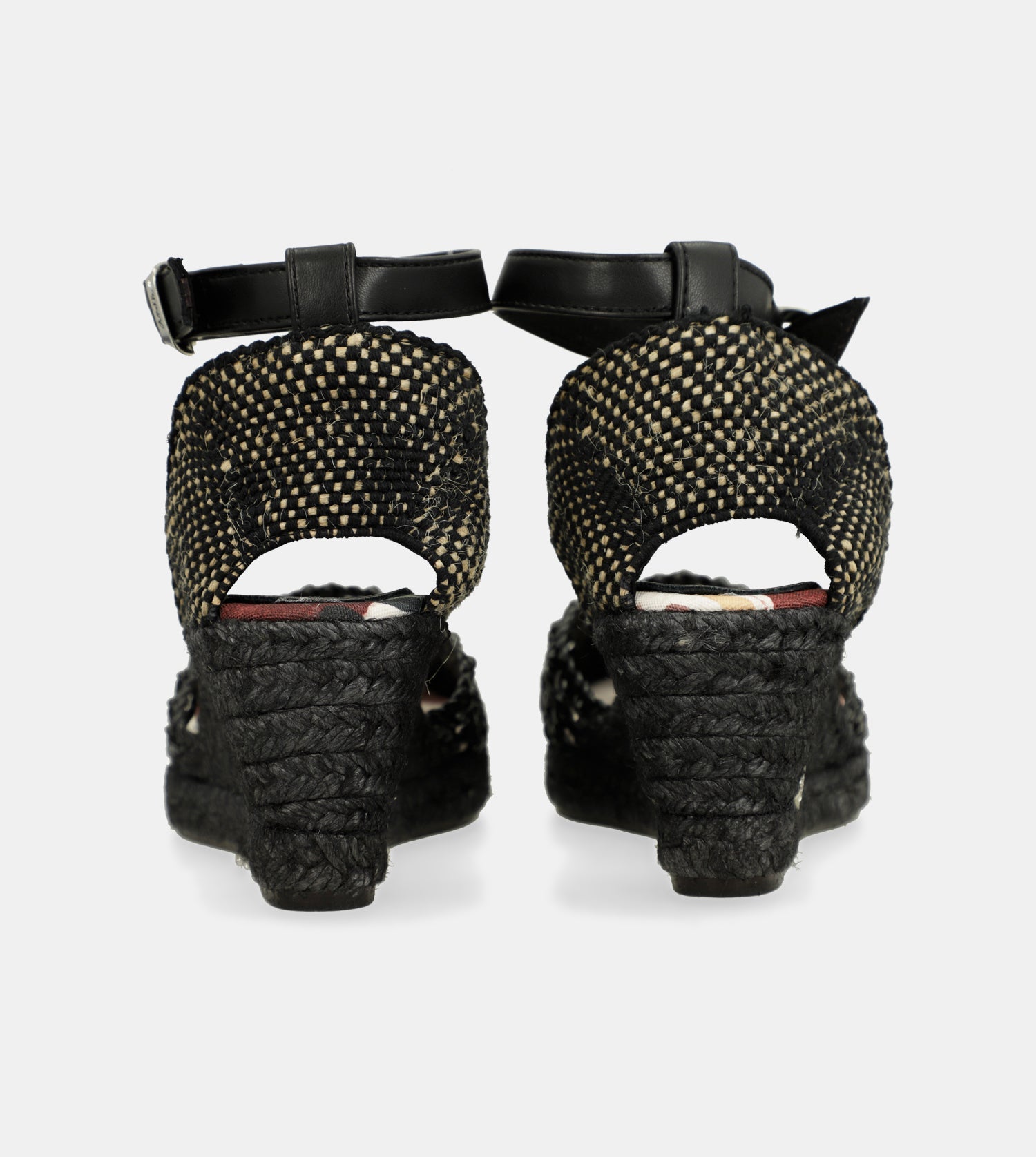 Schwarze Keilsandalen Alma