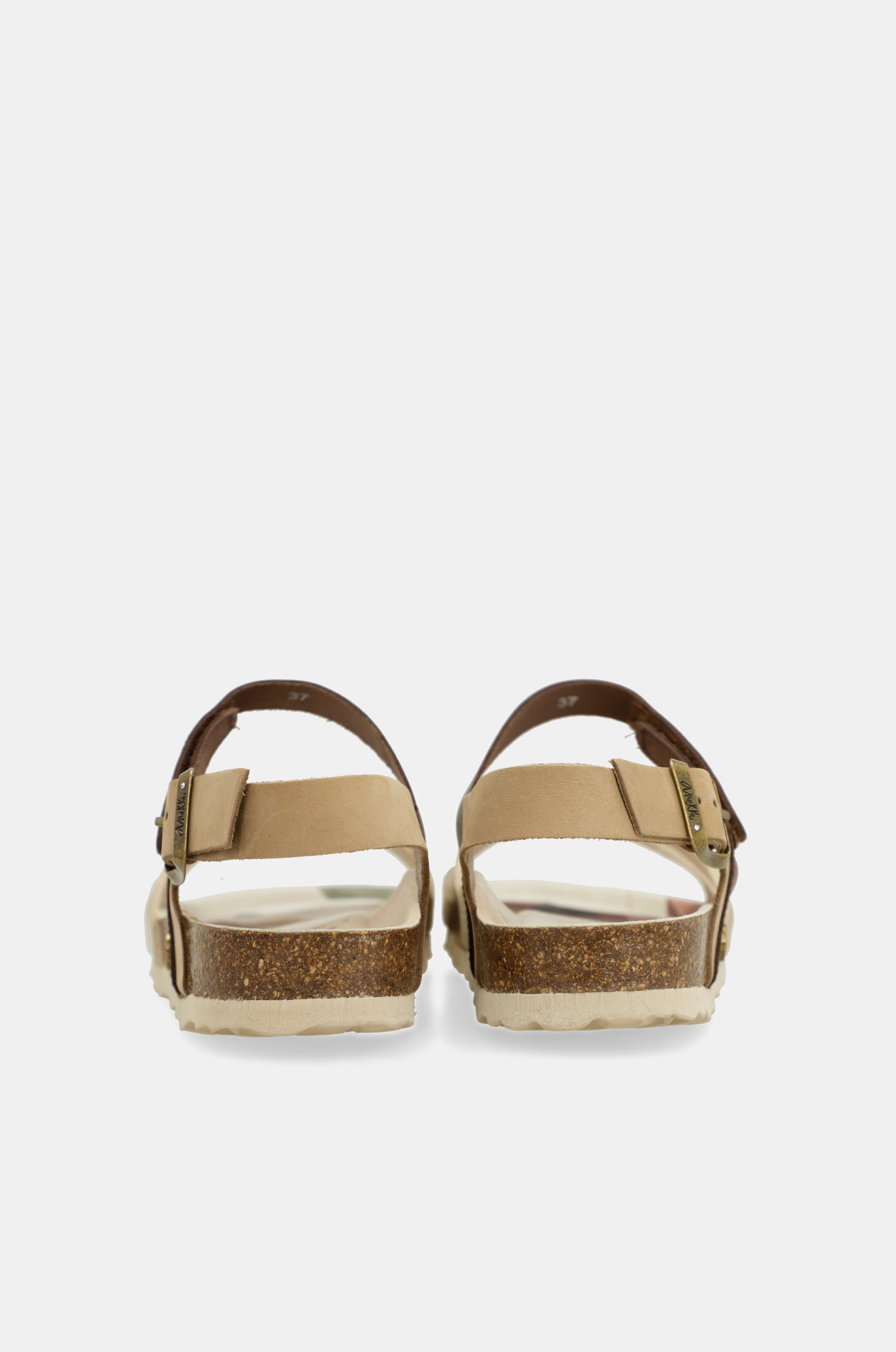 Goldene und braune Sandalen