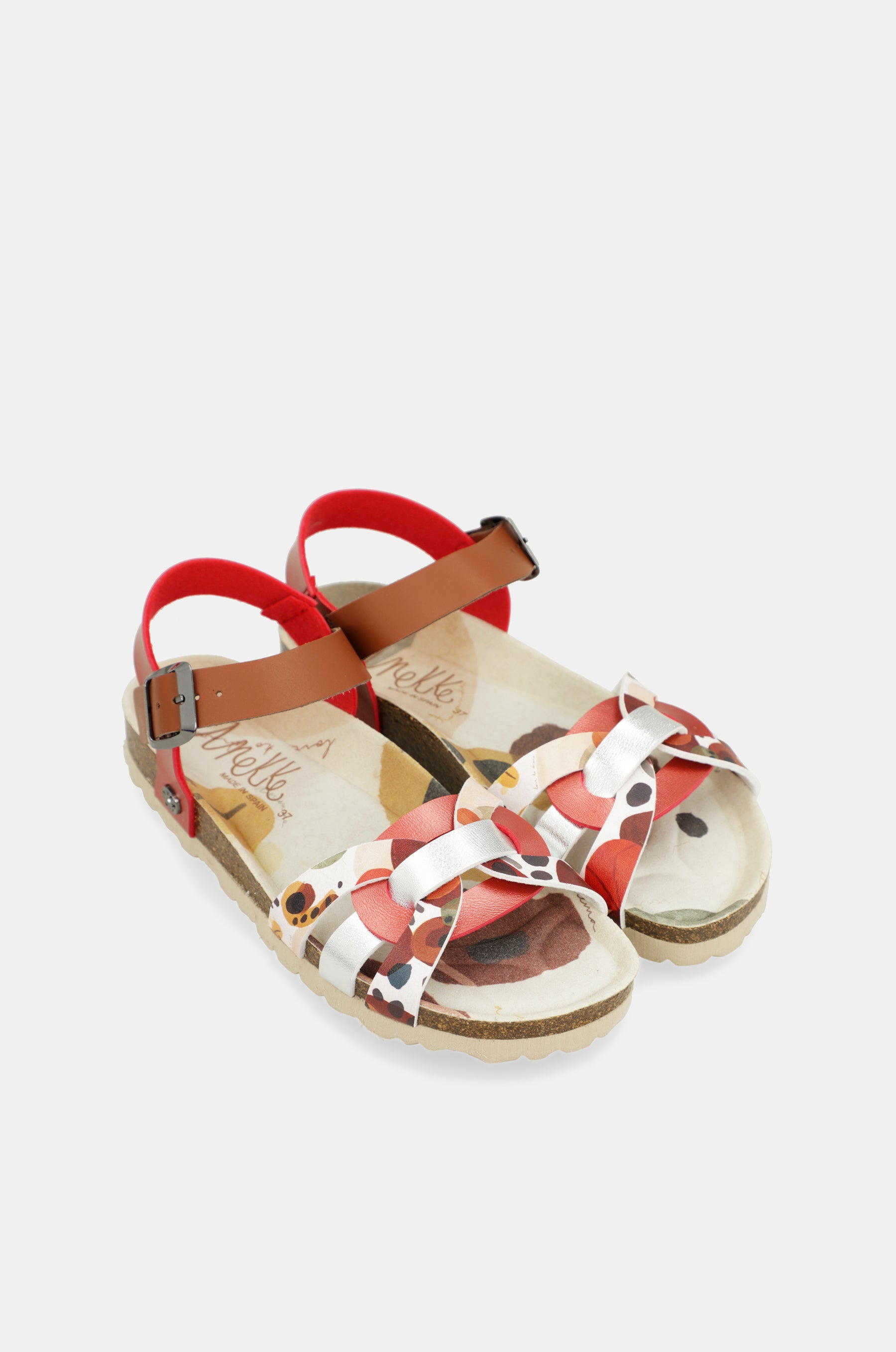 Alma rote Sandalen mit Riemchen