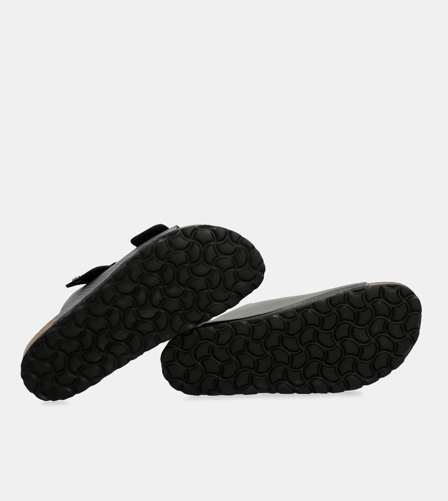 Schwarze Bio-Sandalen mit Punkten