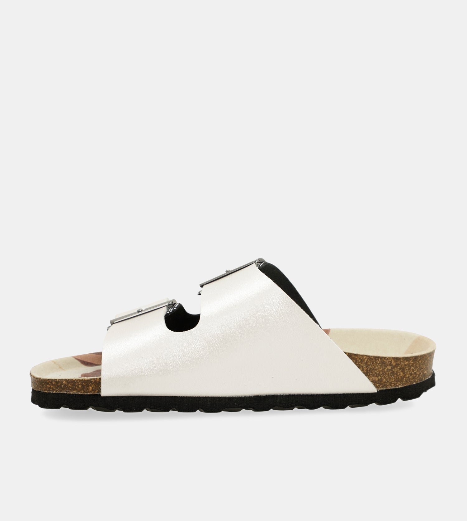 Weiße Bio-Sandalen mit Punkten