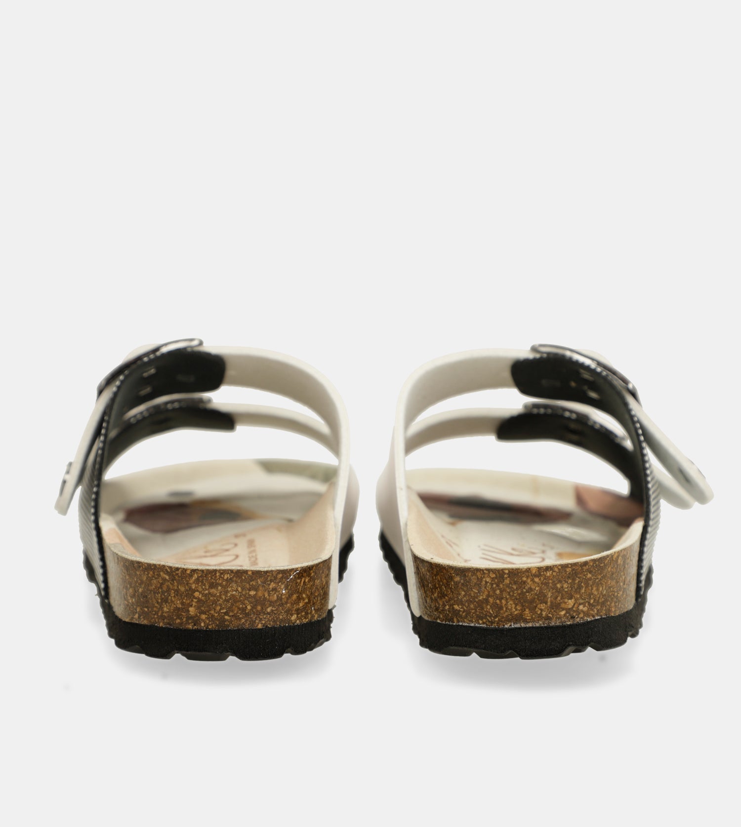 Weiße Bio-Sandalen mit Punkten