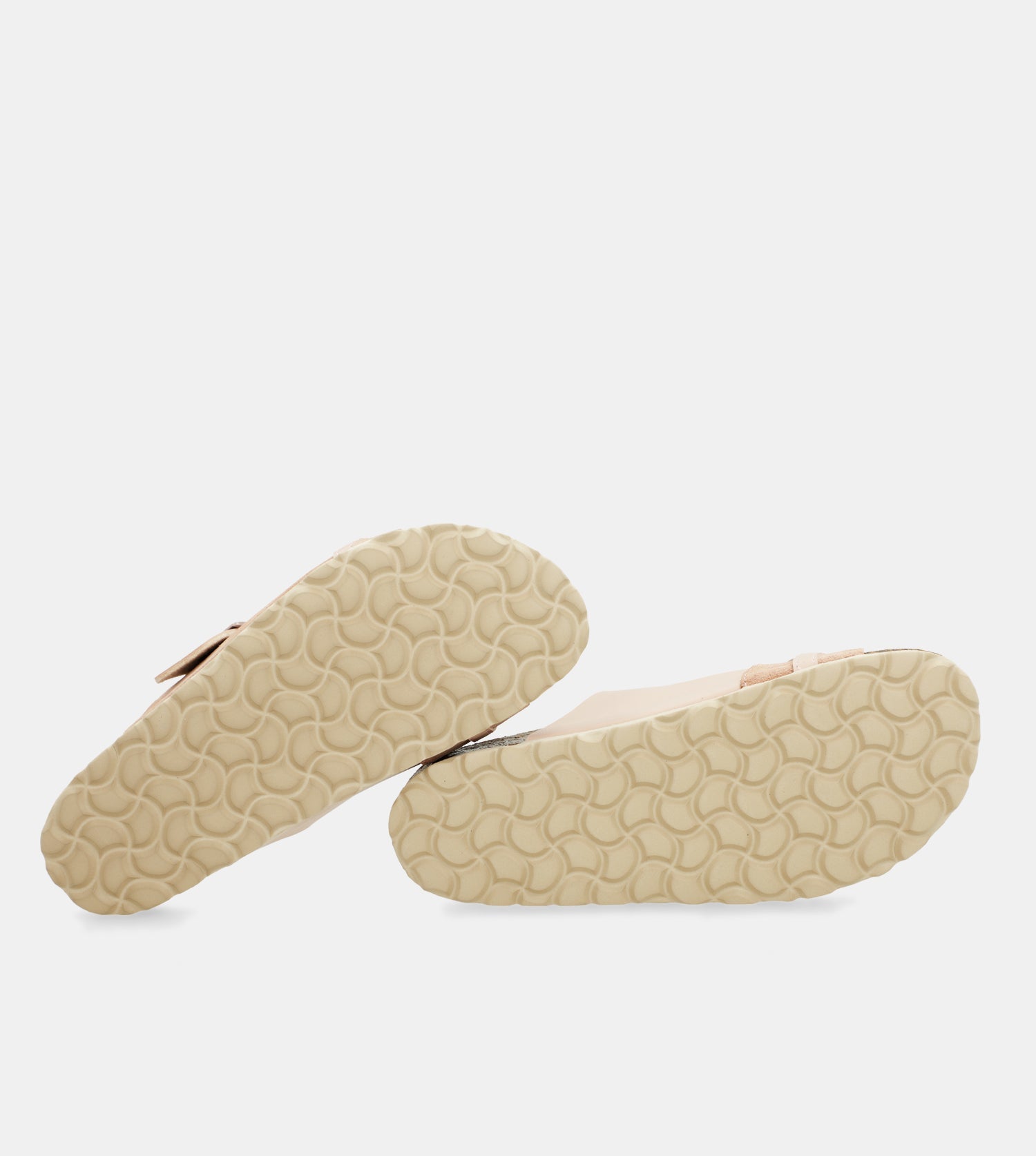 Rosa Bio-Sandalen mit Kettendetail