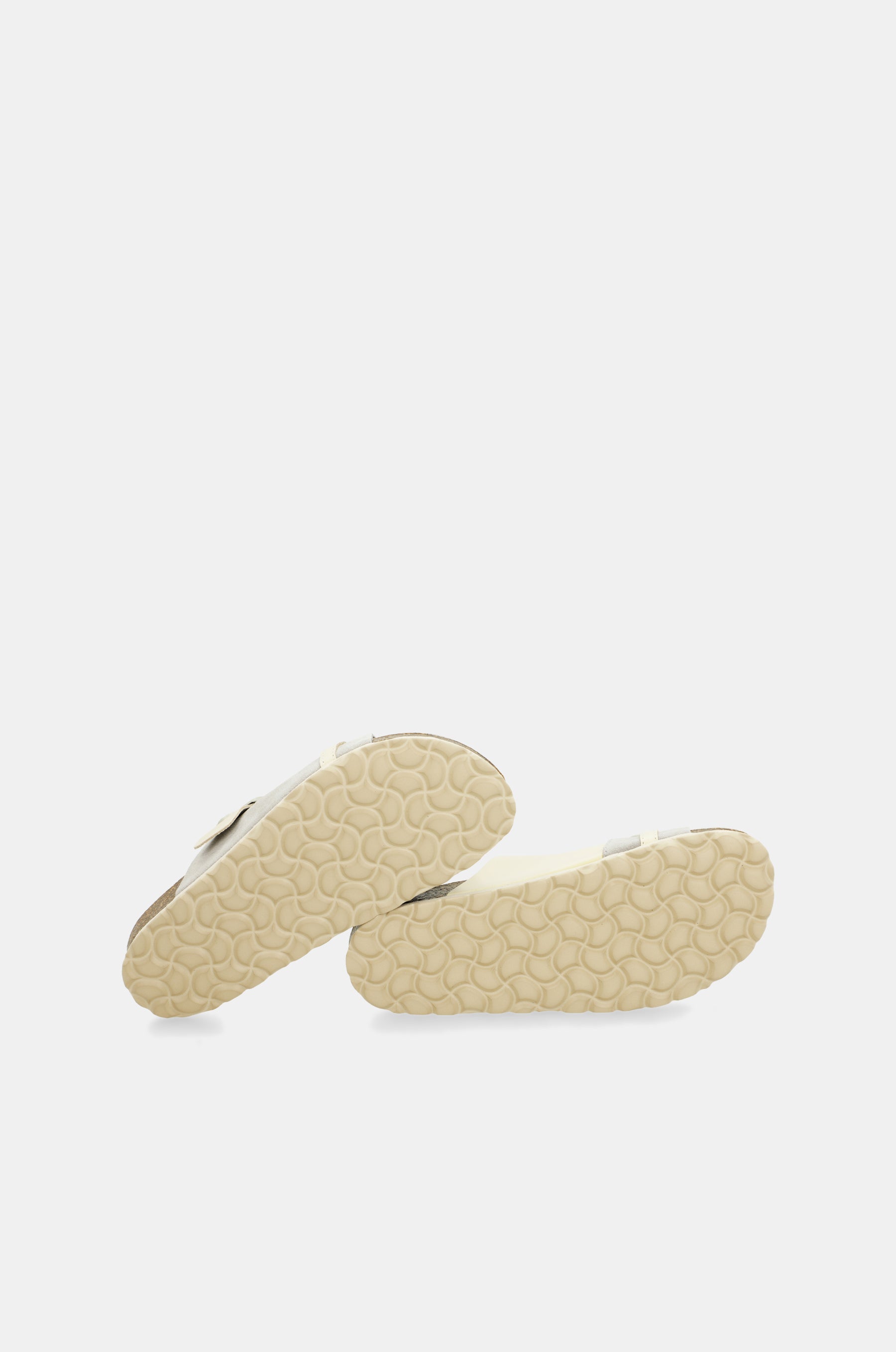 Graue Bio-Sandalen mit Kettendetail