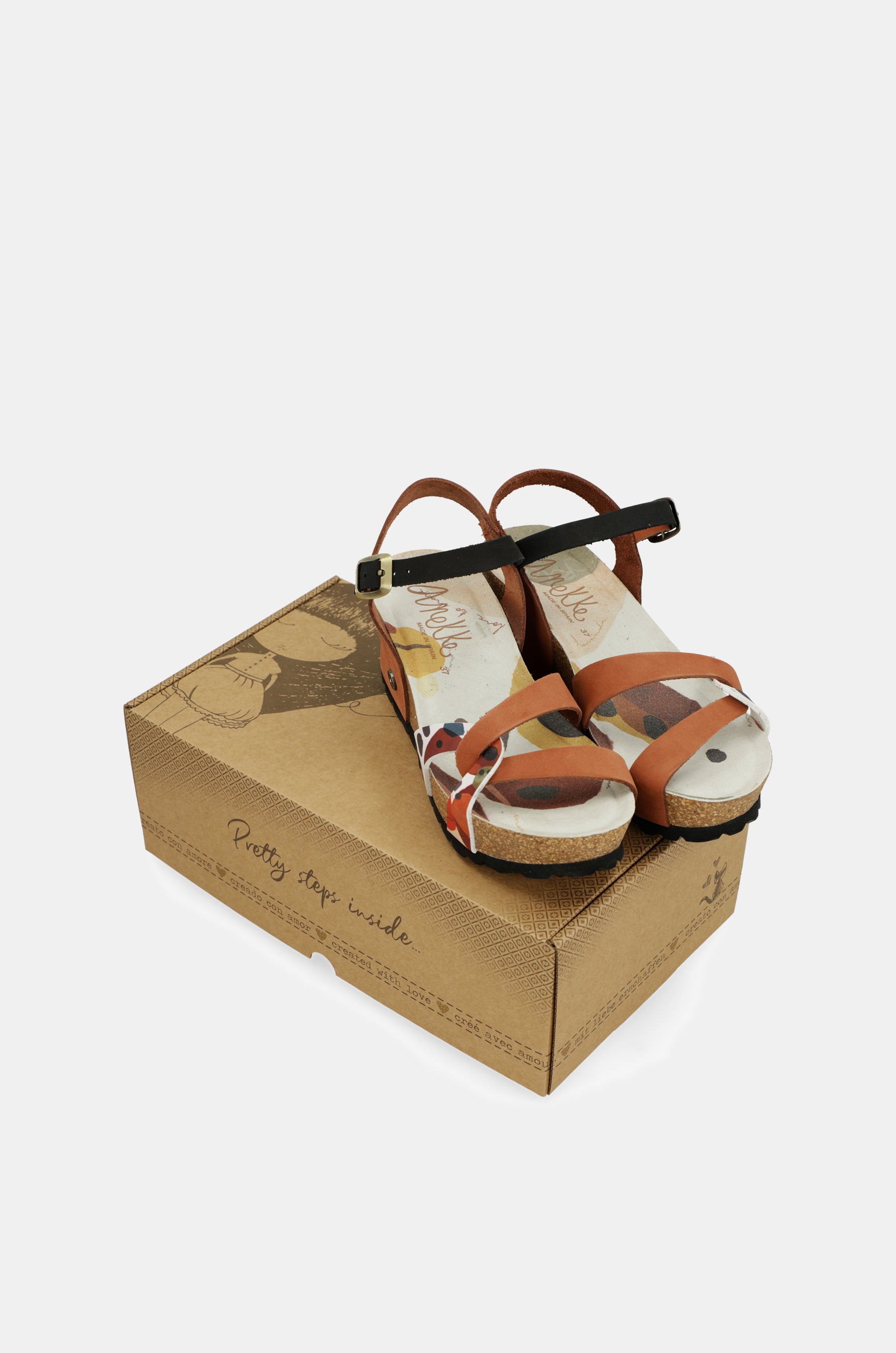 Keilsandalen bio mit Lederriemen