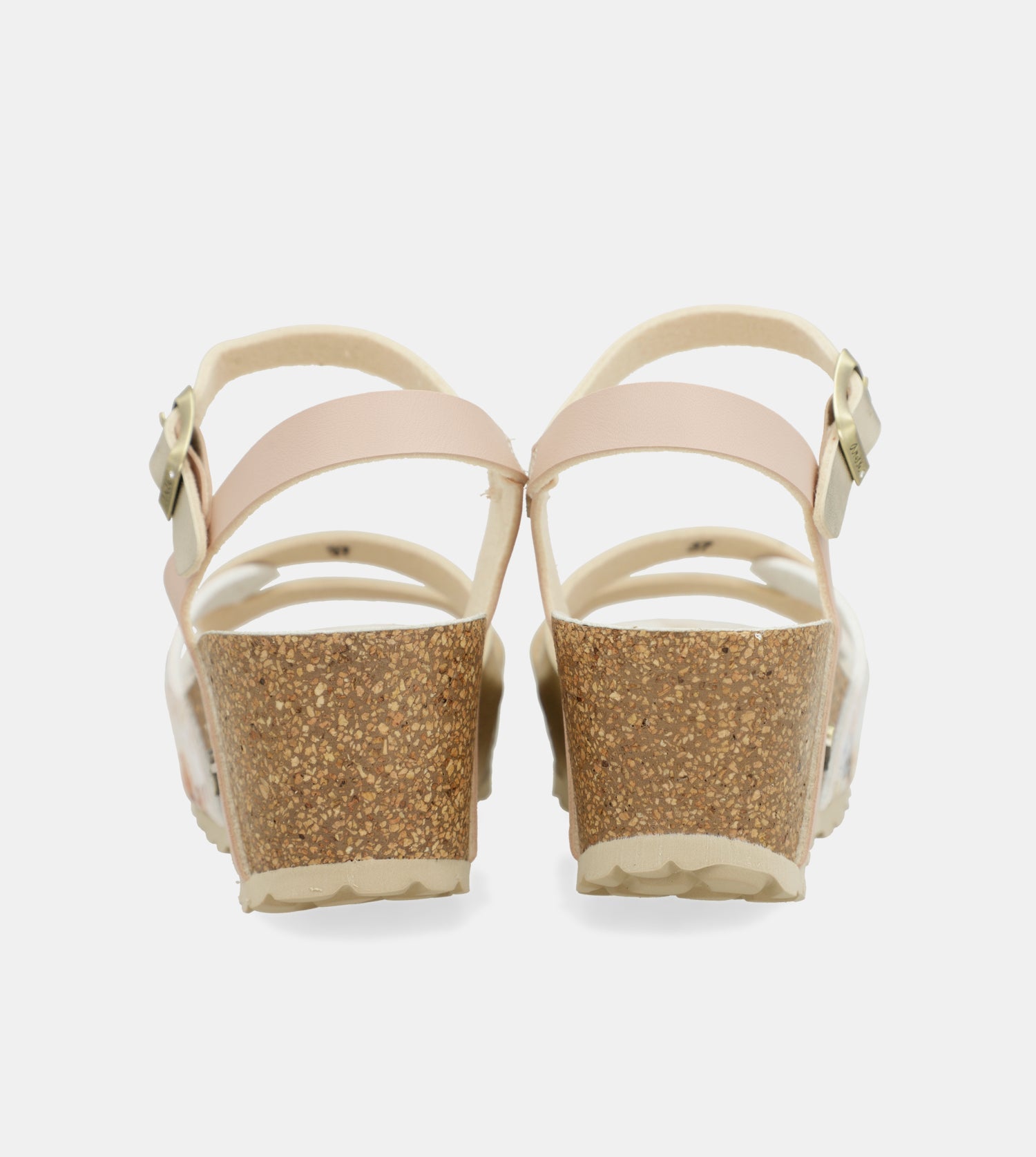 Keilsandalen bio mit weißen Riemen