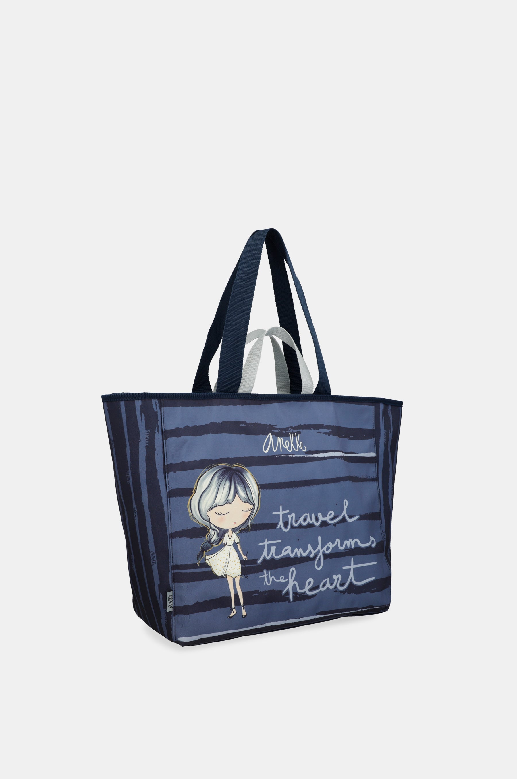 Große blaue Strandtasche