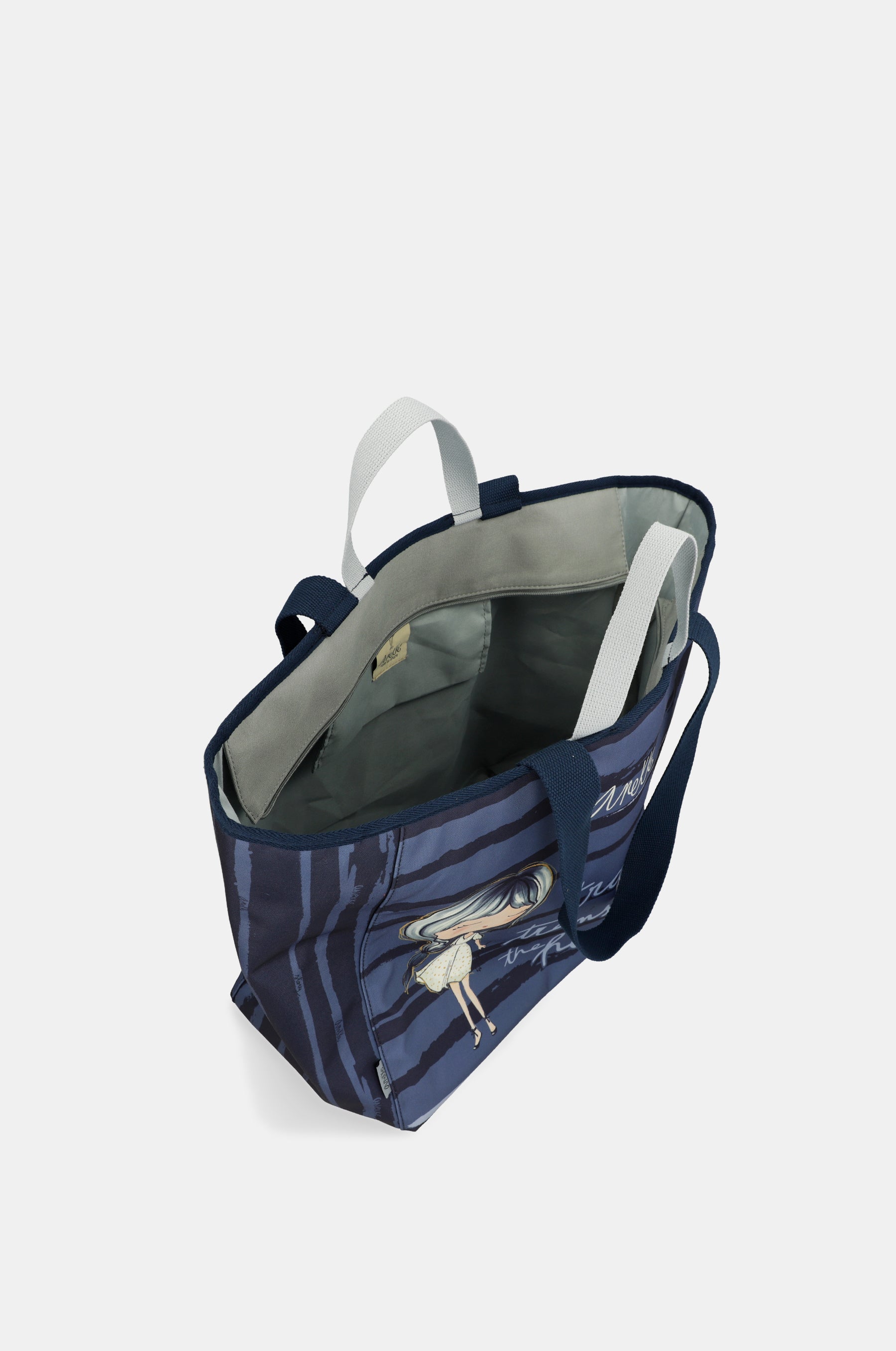 Große blaue Strandtasche