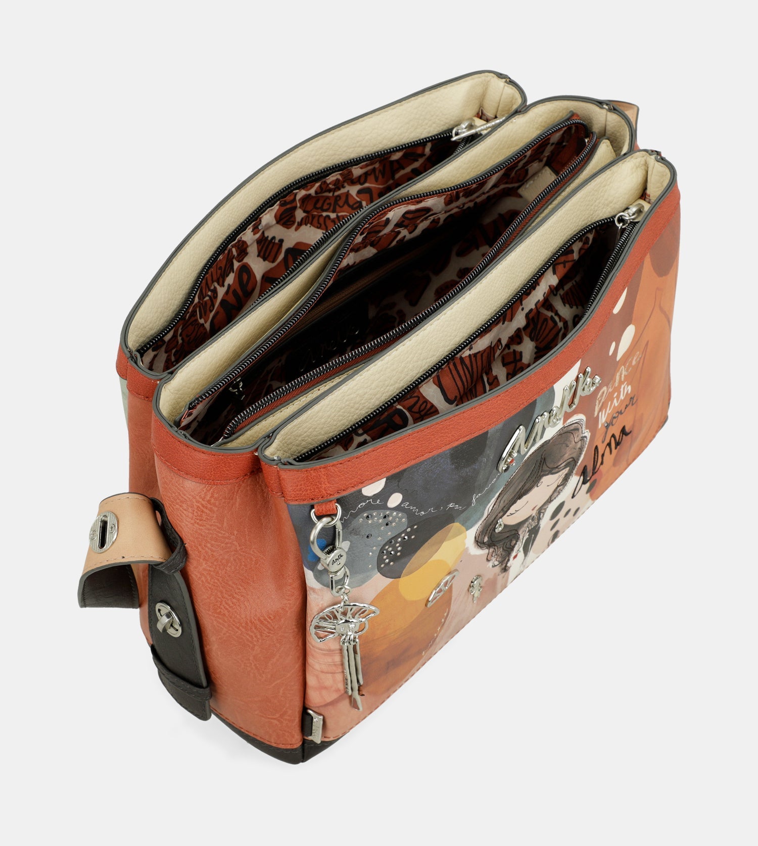 Tasche Alma mit drei Fächern