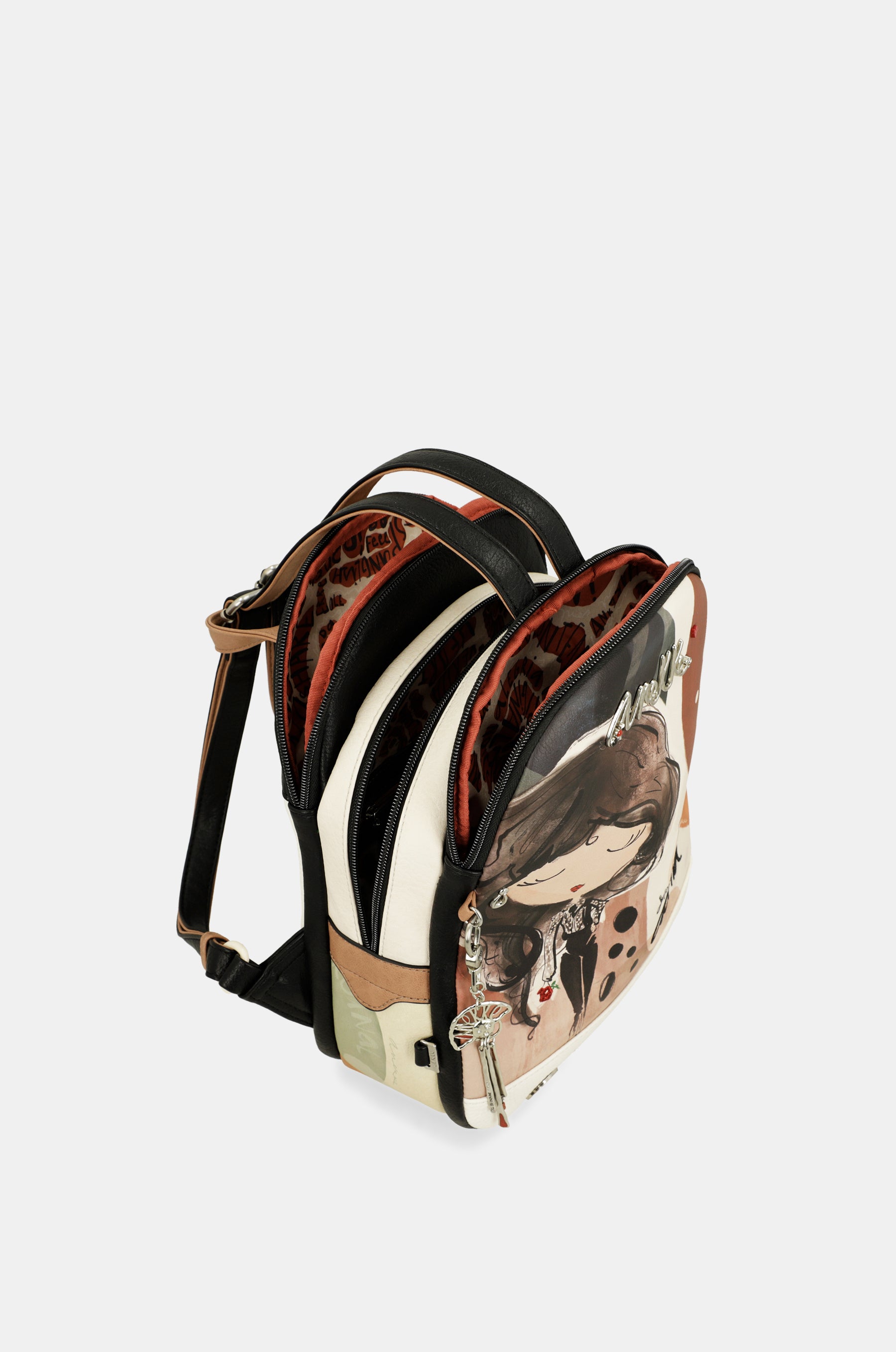 Rucksack Alma mit drei Fächern