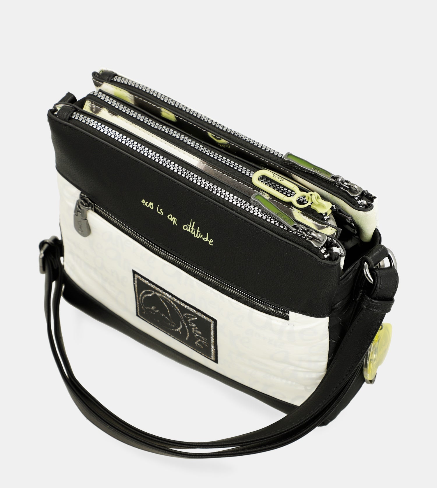 Bedruckte Umhängetasche Nature Towanda mit drei Fächern