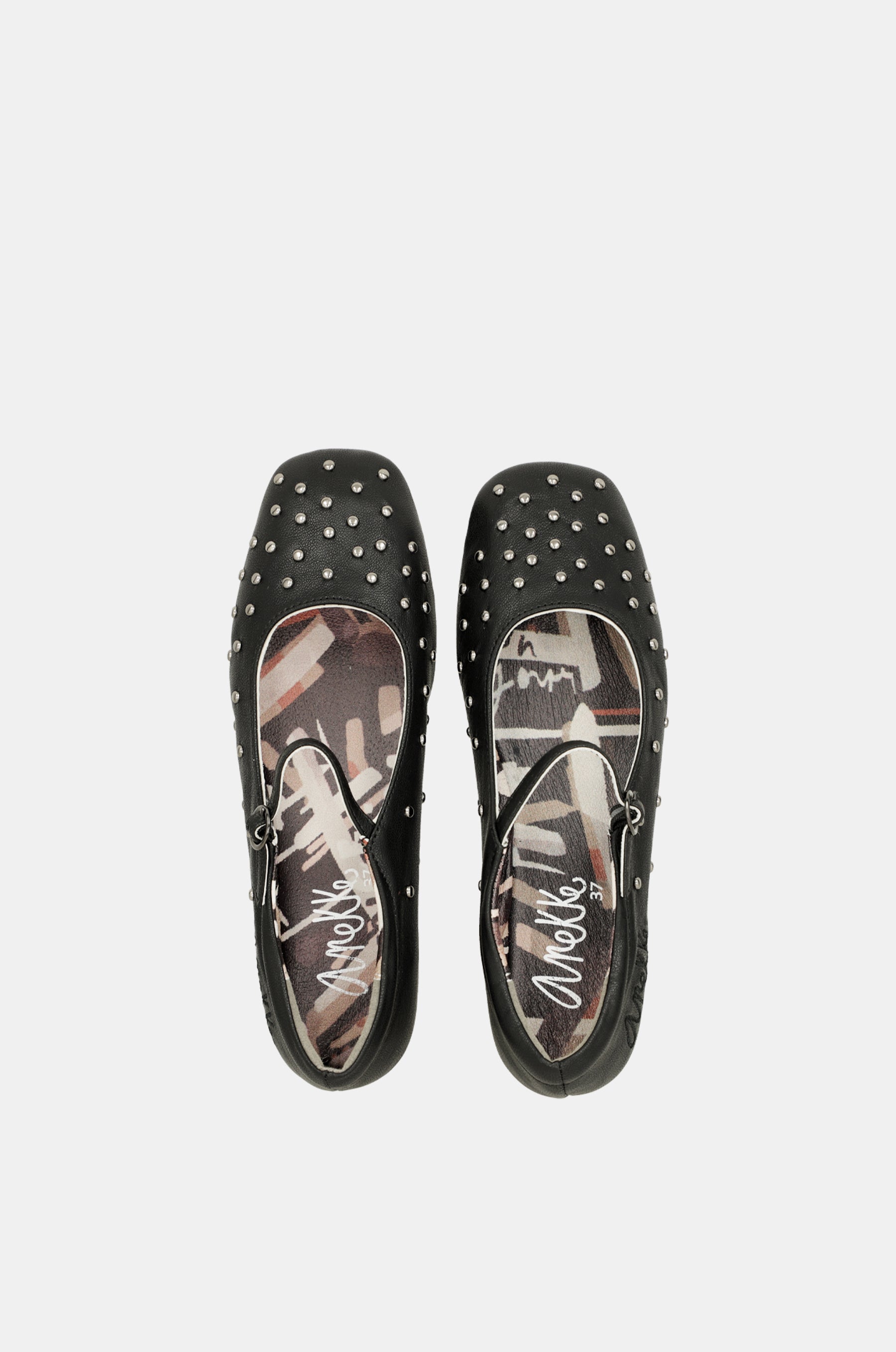 Ballerinas mit Nieten schwarz