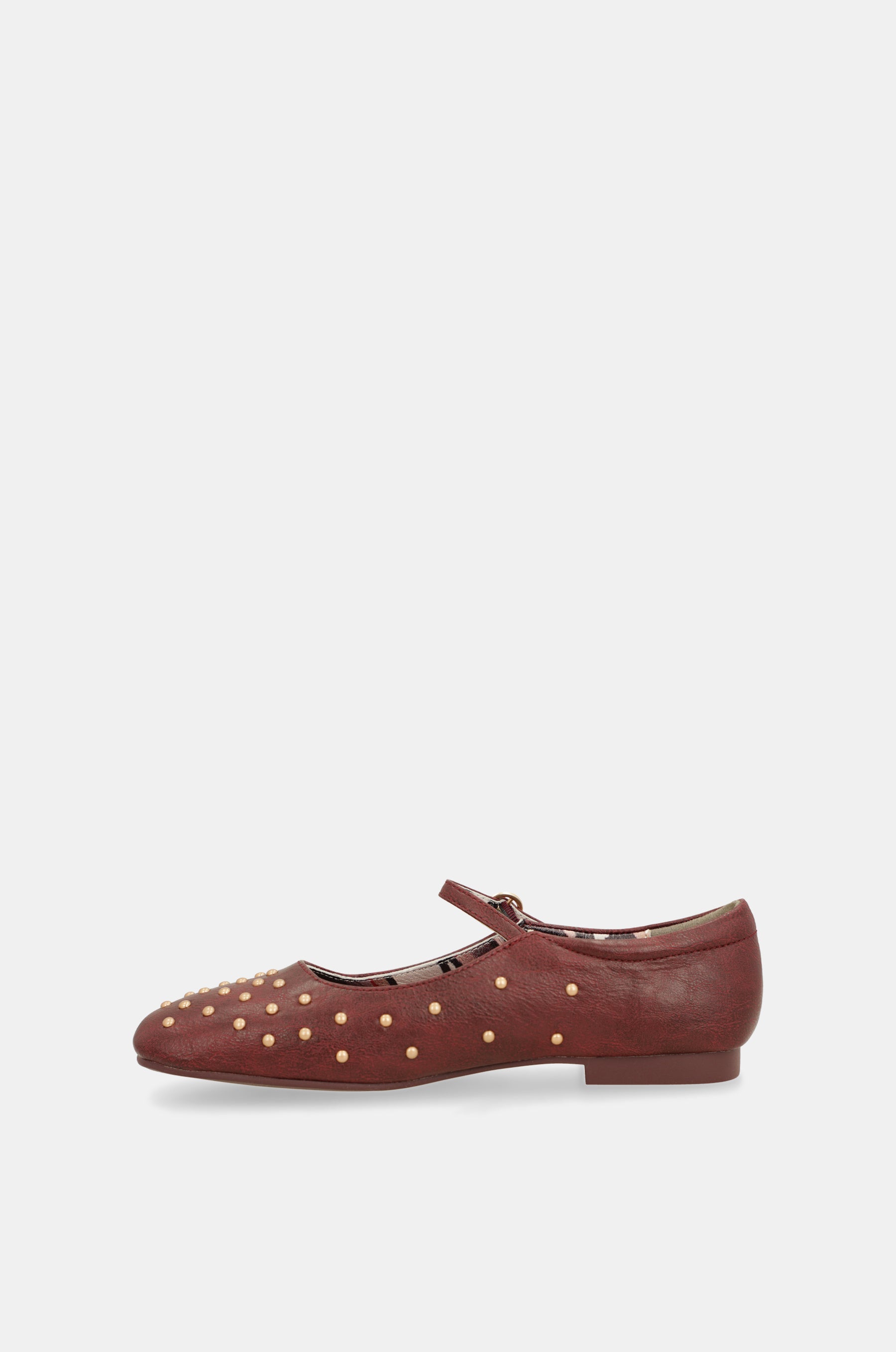 Ballerinas mit Nieten bordeaux