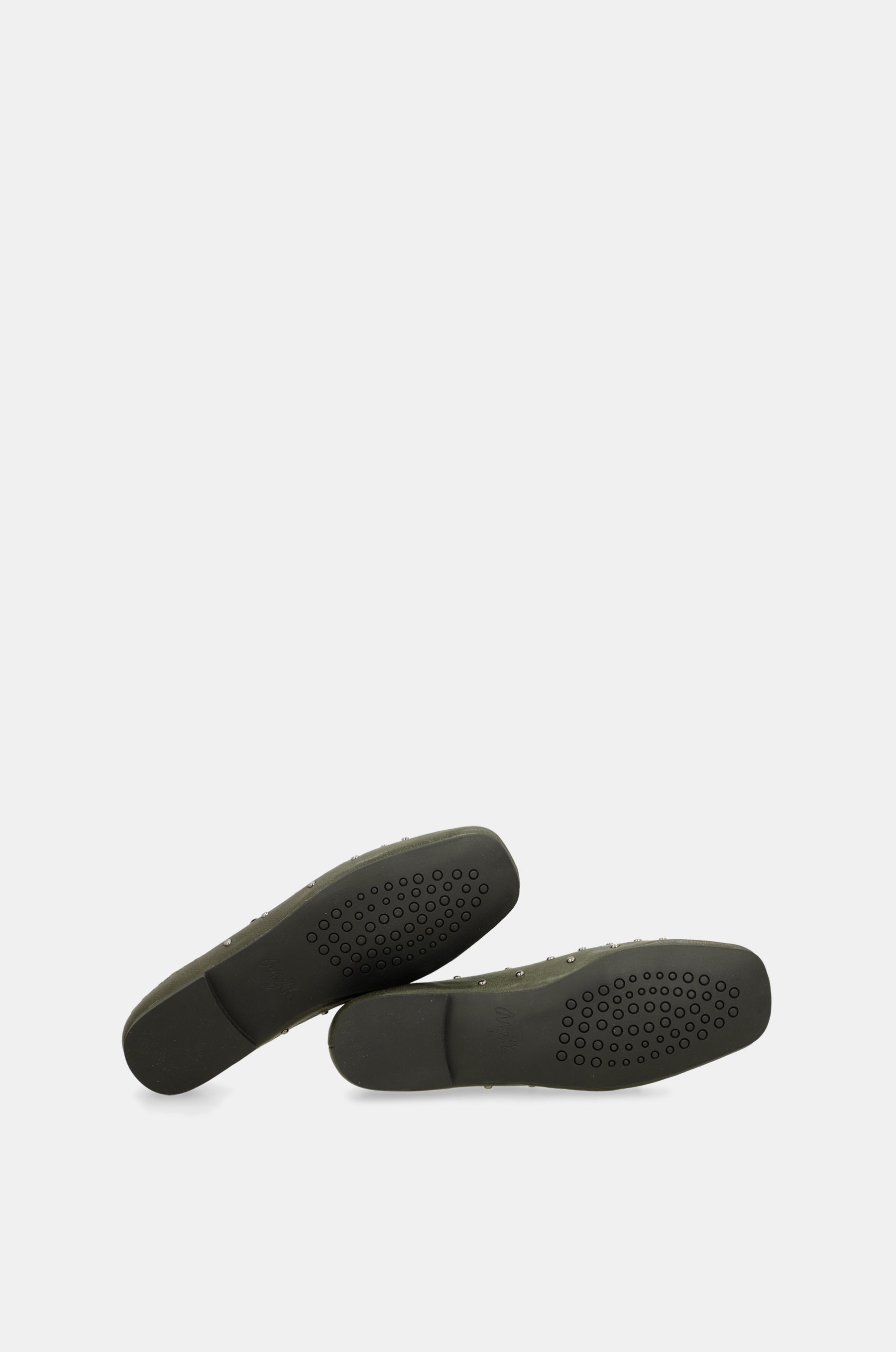 Ballerinas mit Nieten khaki