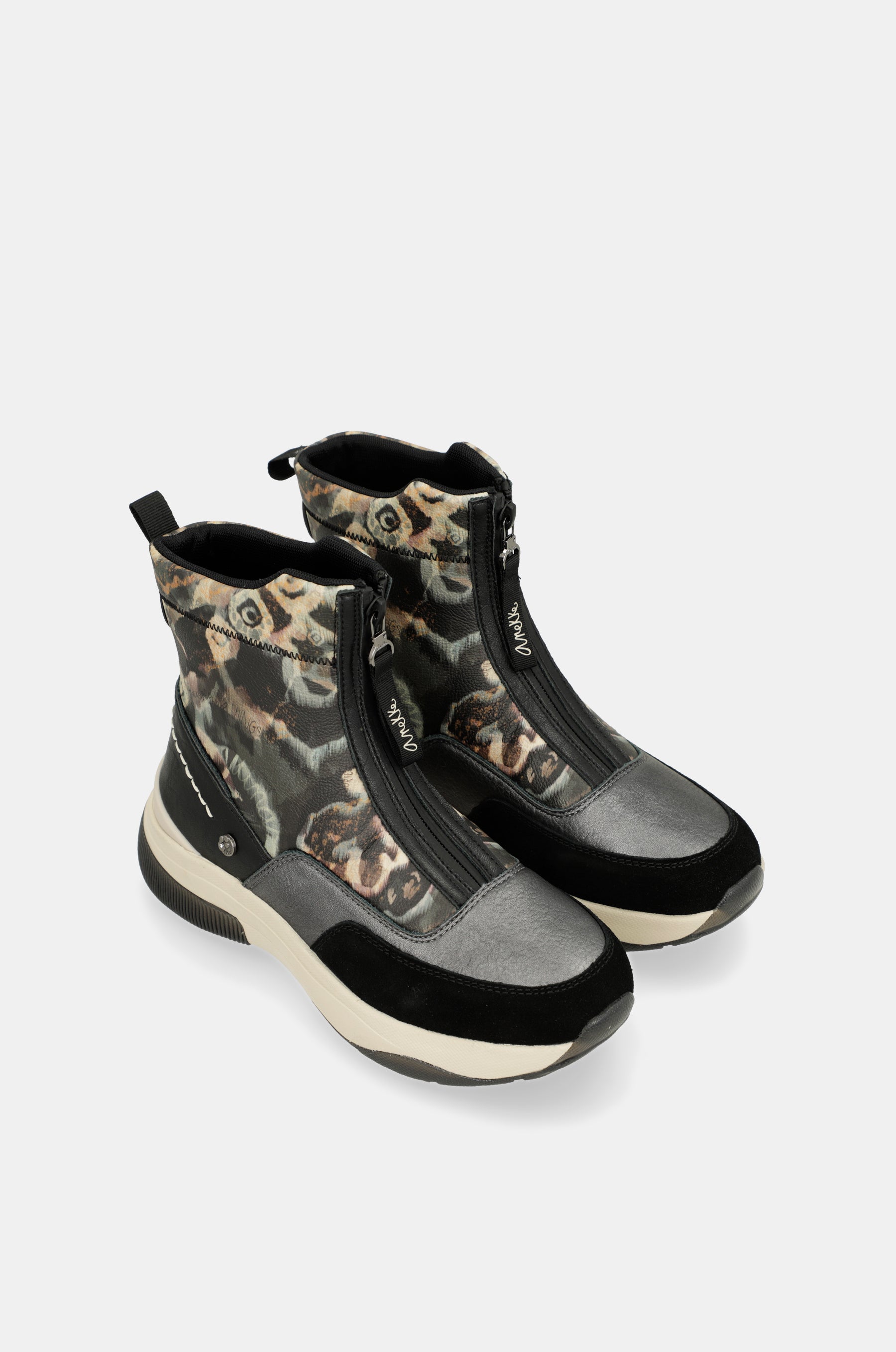 Sport-Booties anthrazit gemustert