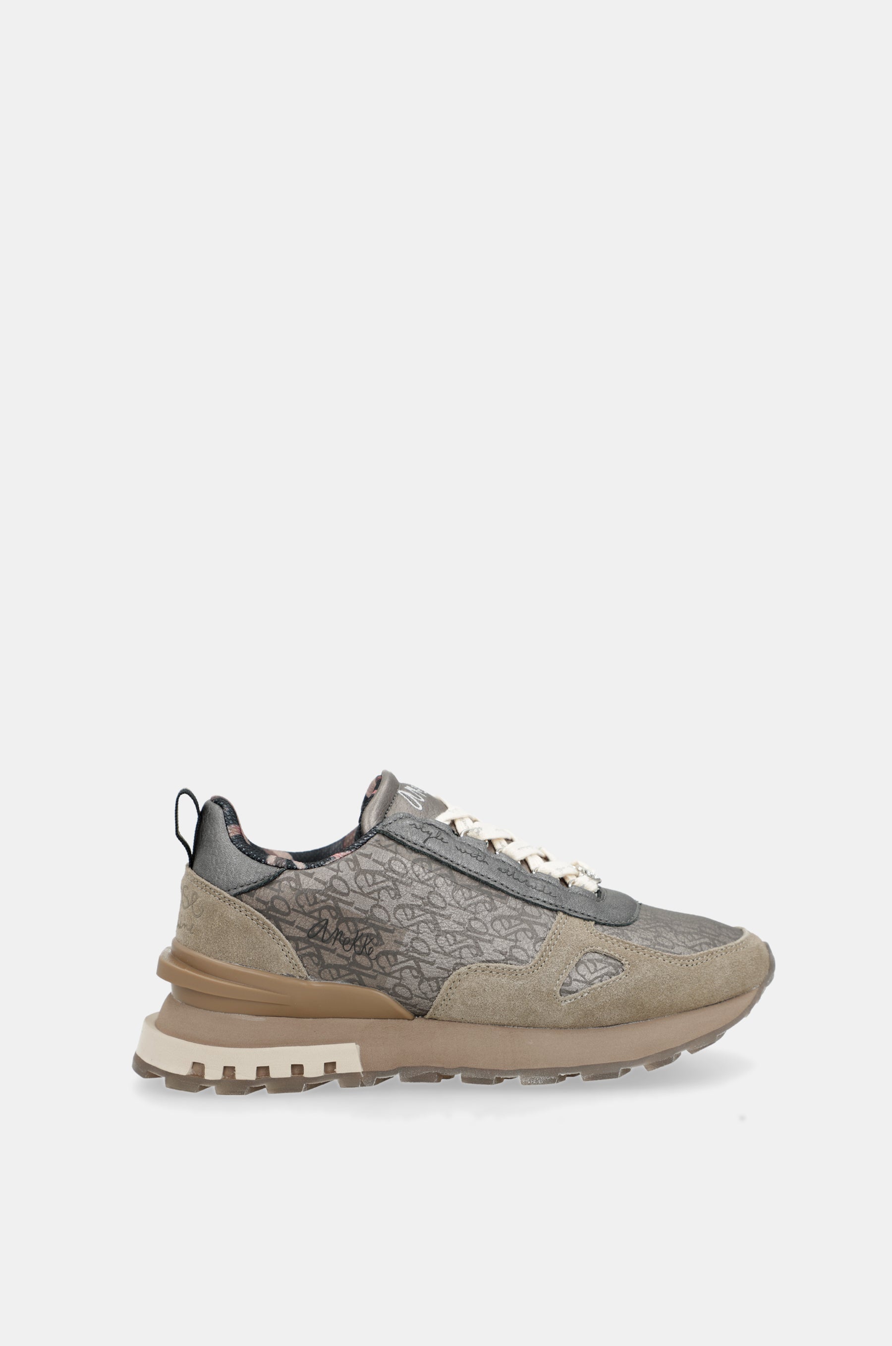 Sneakers beige metallisch
