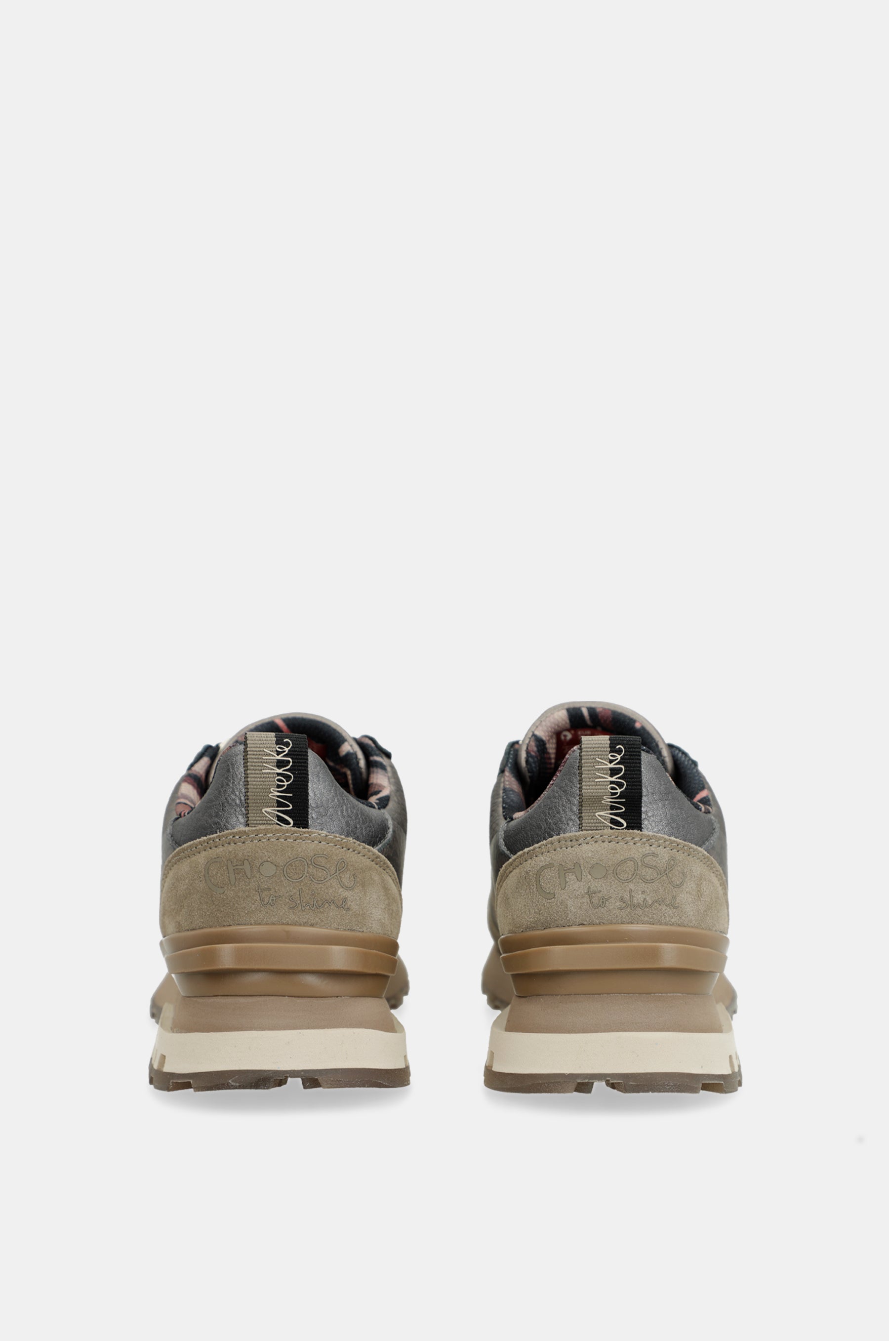 Sneakers beige metallisch