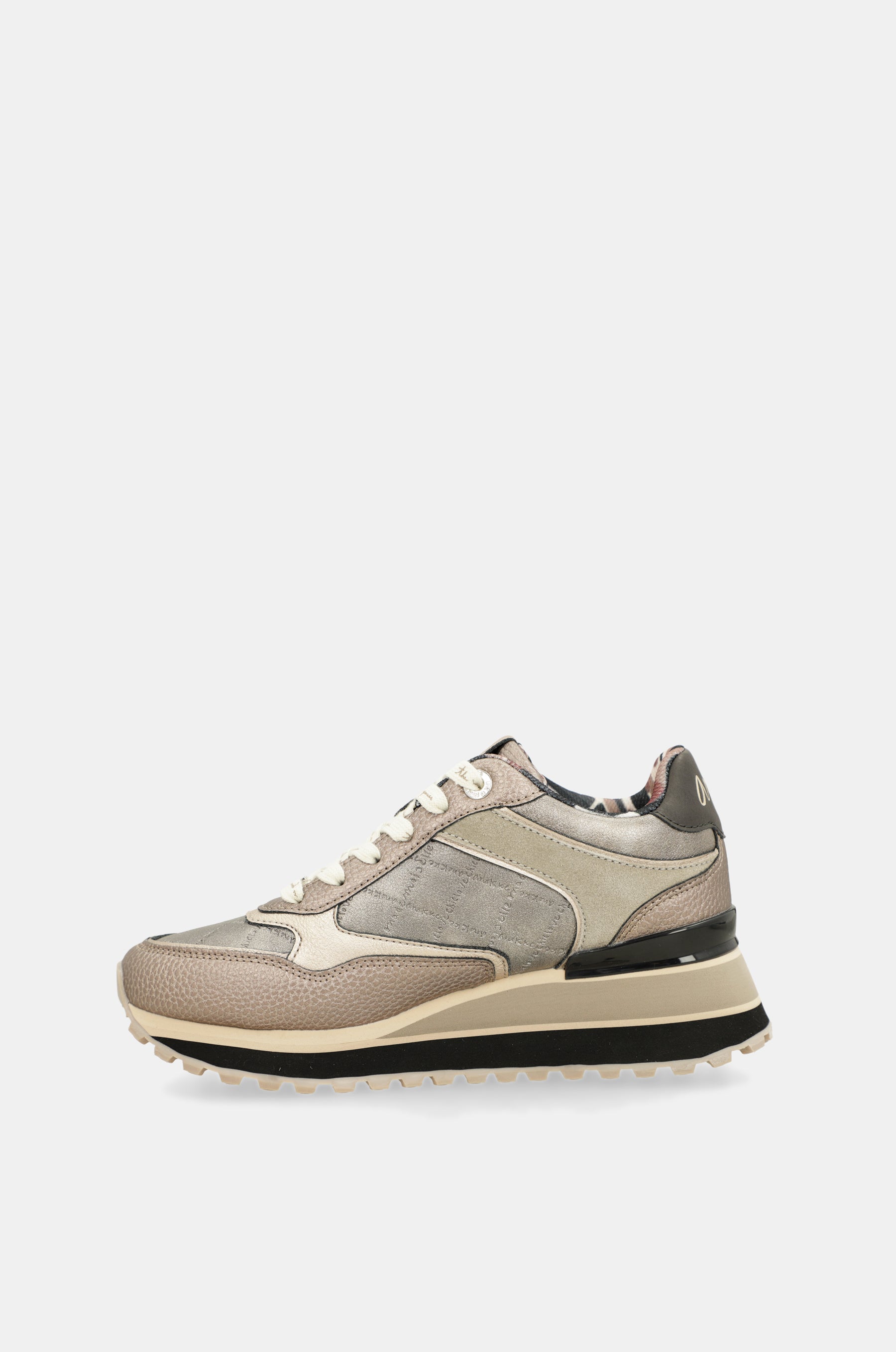 Sneakers Platform metallisch