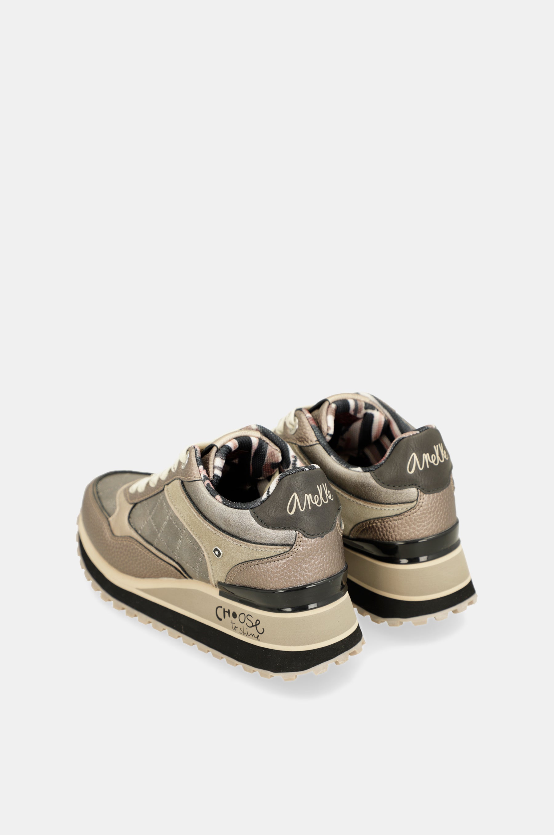 Sneakers Platform metallisch