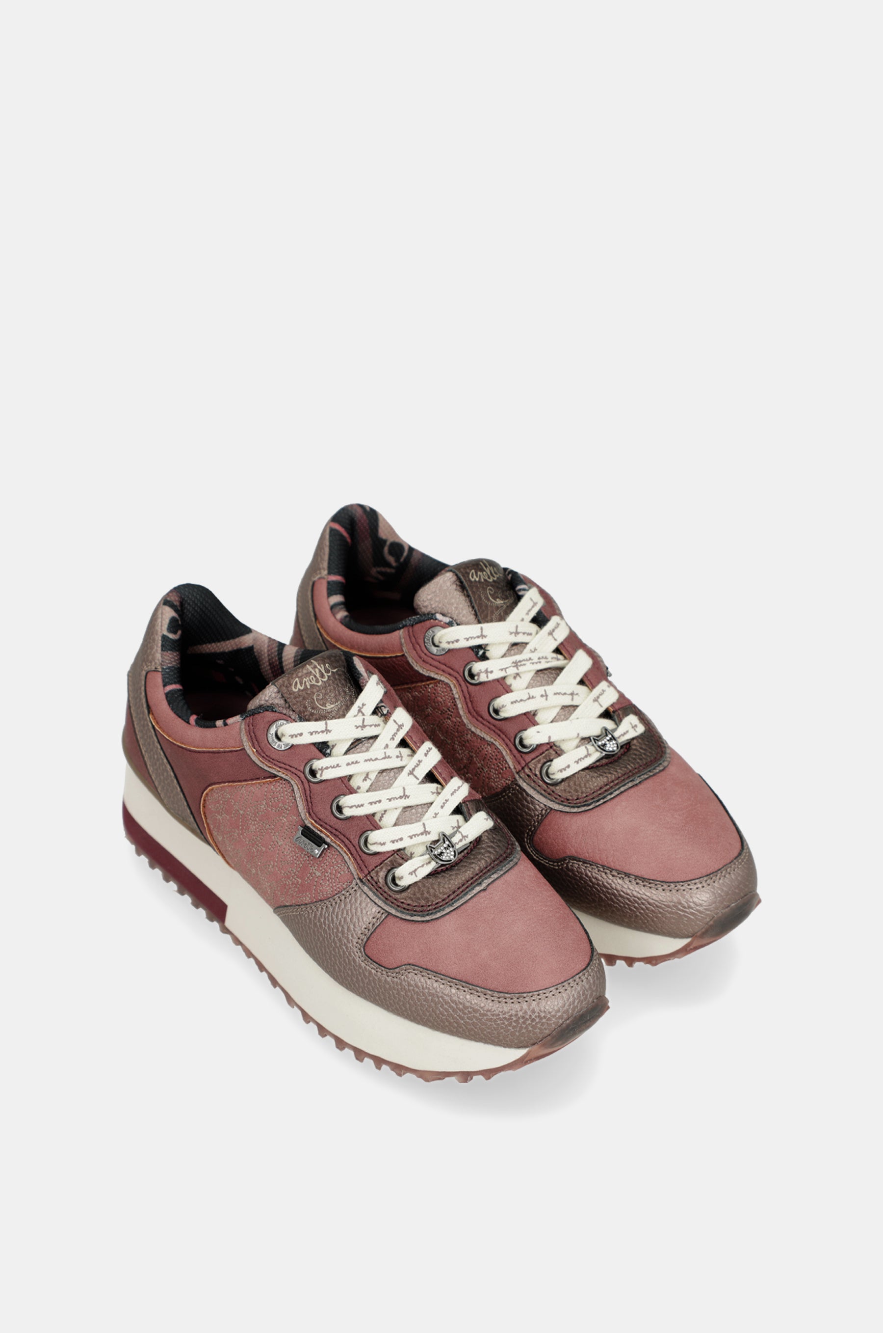 Sneakers Platform rosa metallisch