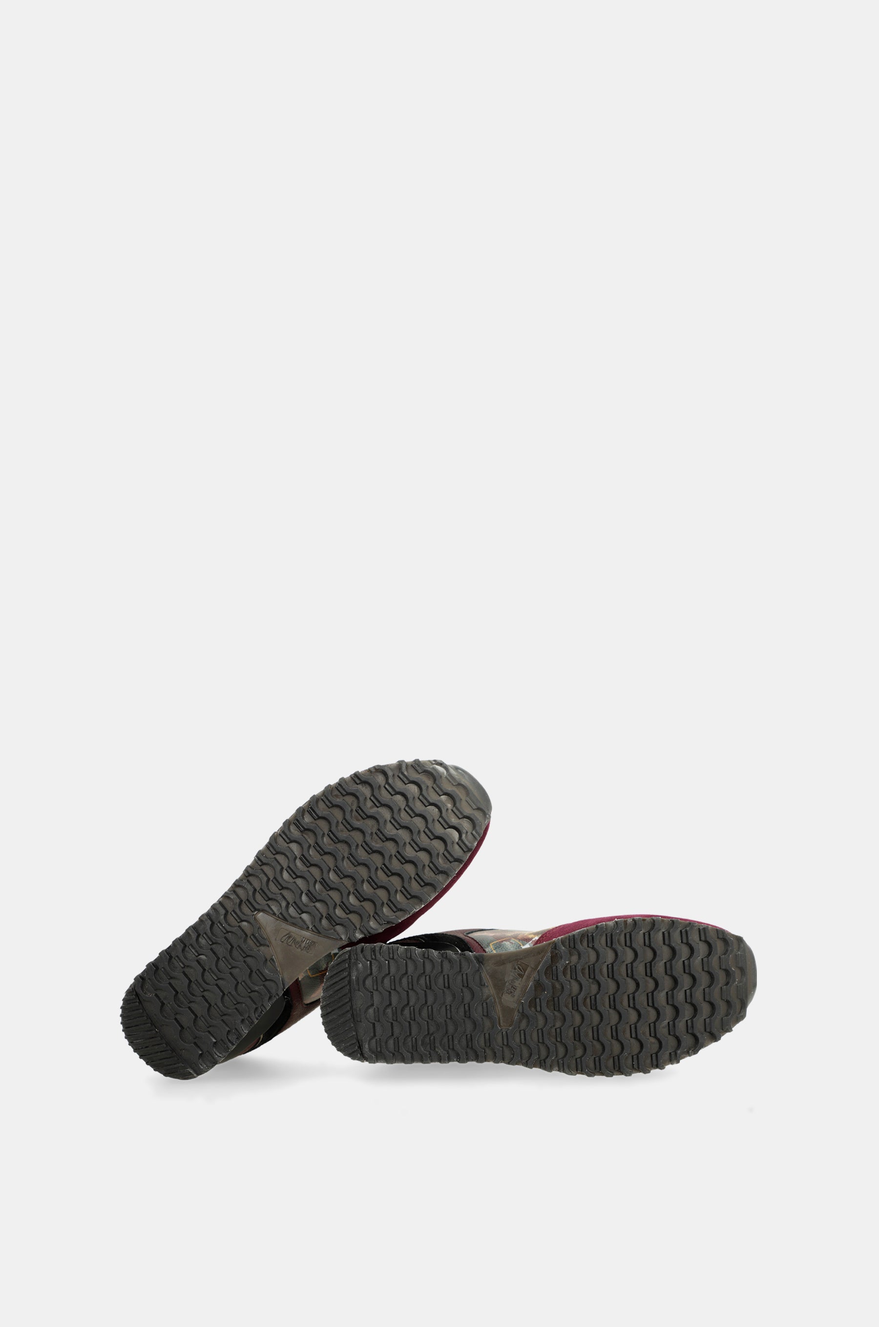 Sneakers Platform bordeaux gemustert