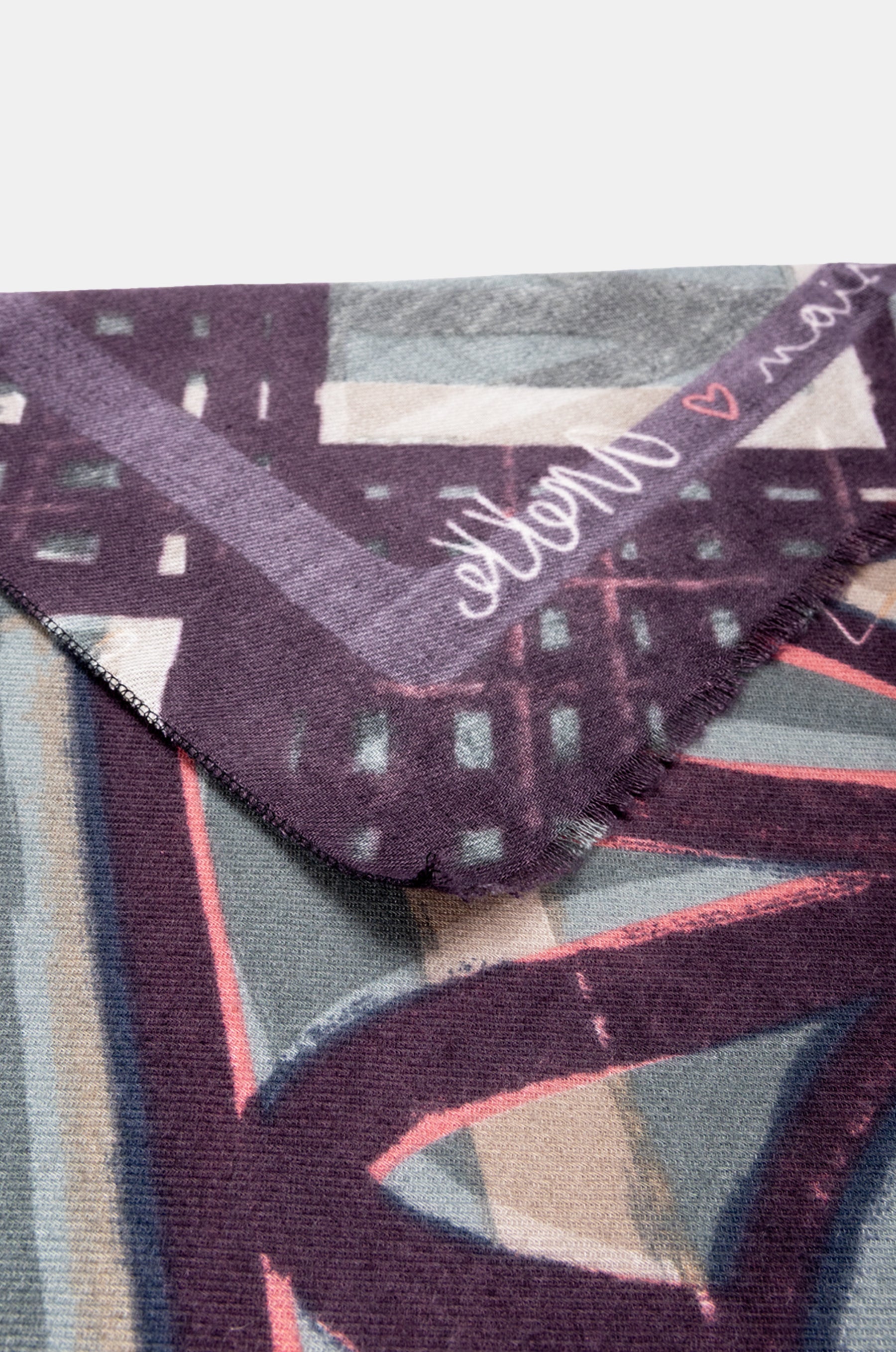 Pashmina gemustert blau