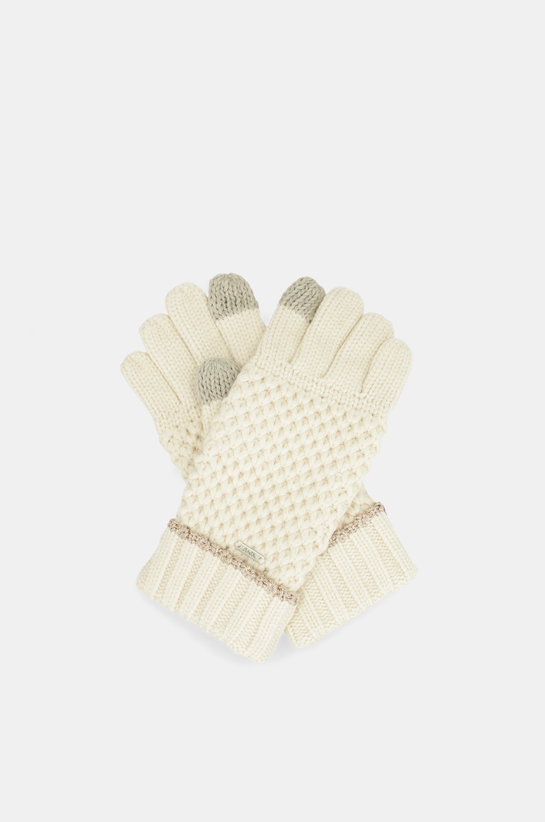 Strickhandschuhe beige
