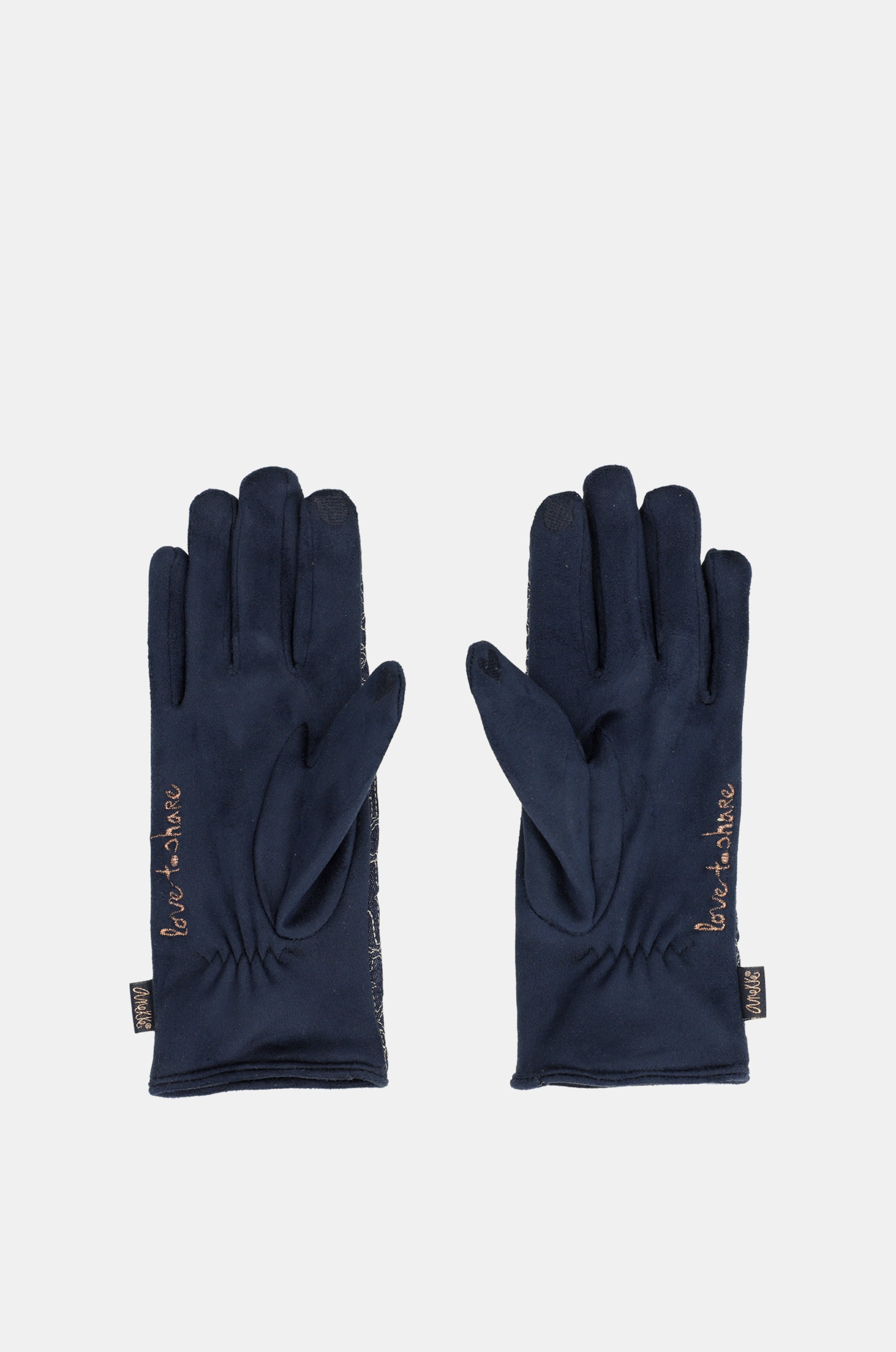 Handschuhe Denim gemustert