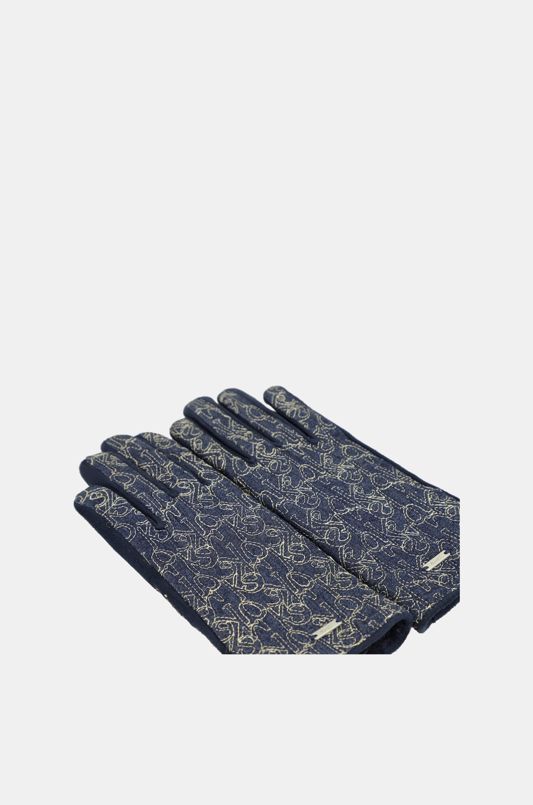 Handschuhe Denim gemustert