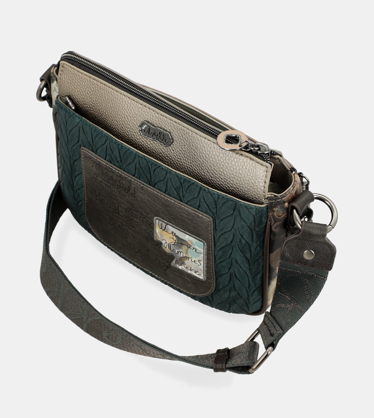 Umhängetasche mit 3 Fächern Real mittelgroß