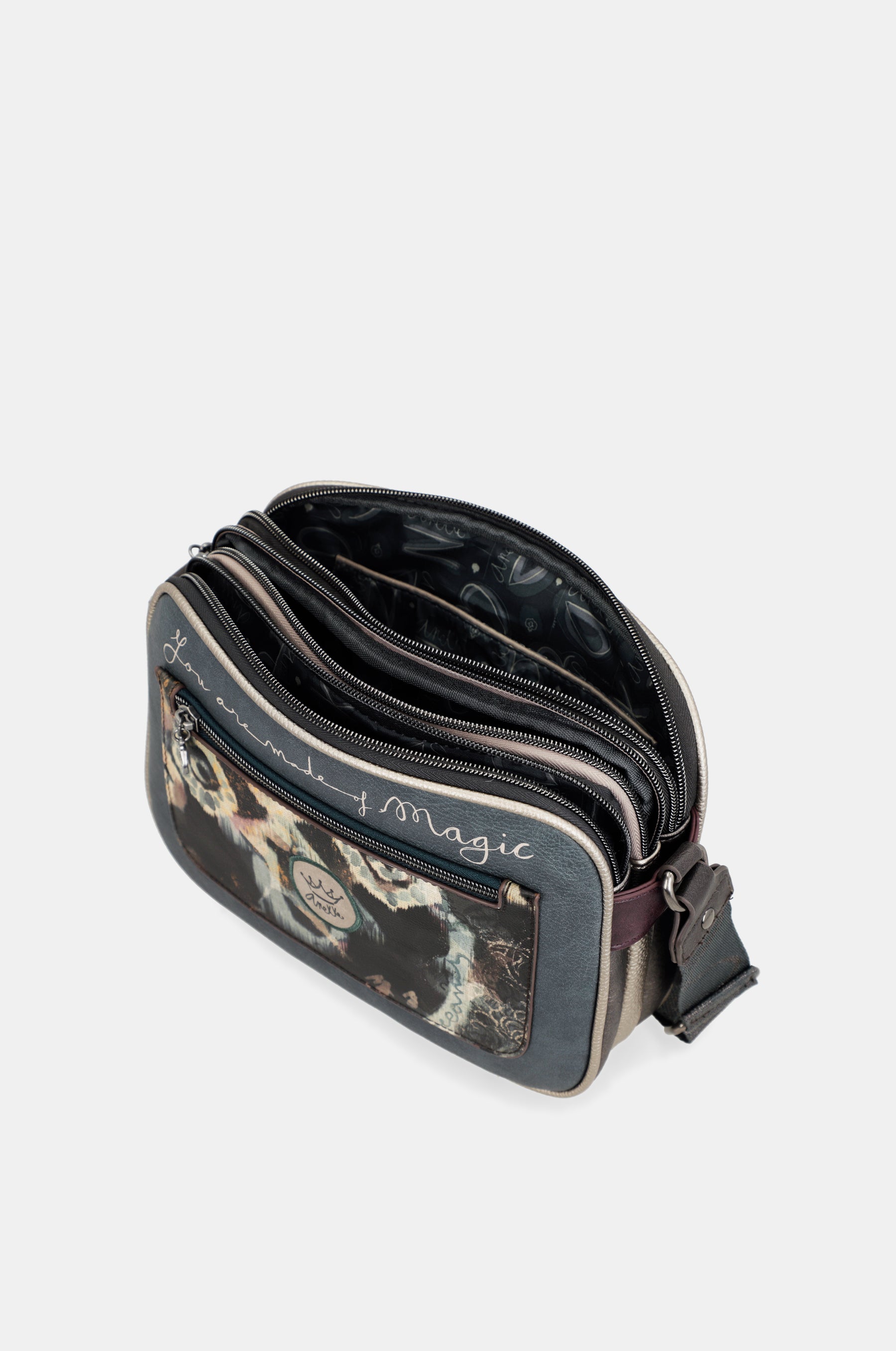 Umhängetasche mit 3 Fächern Real